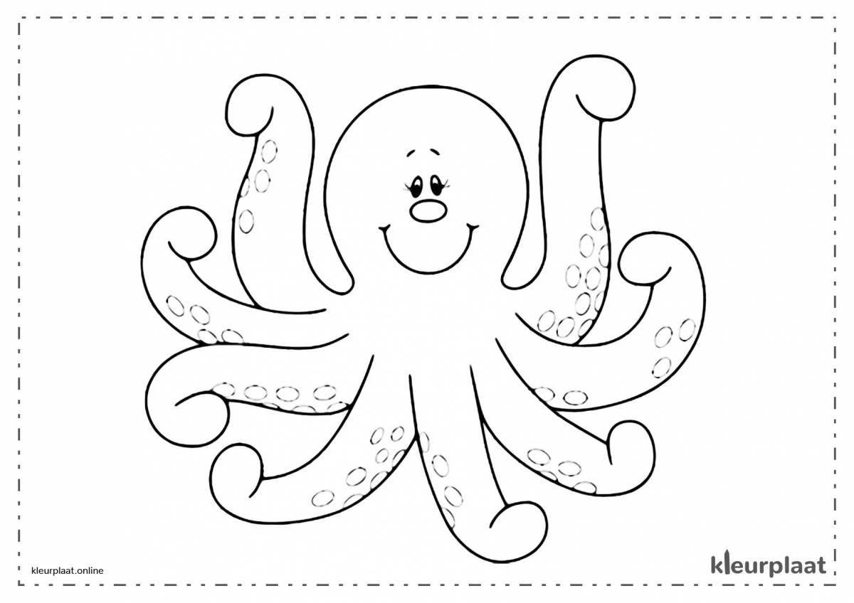 Great octopus coloring book for 3-4 year olds
