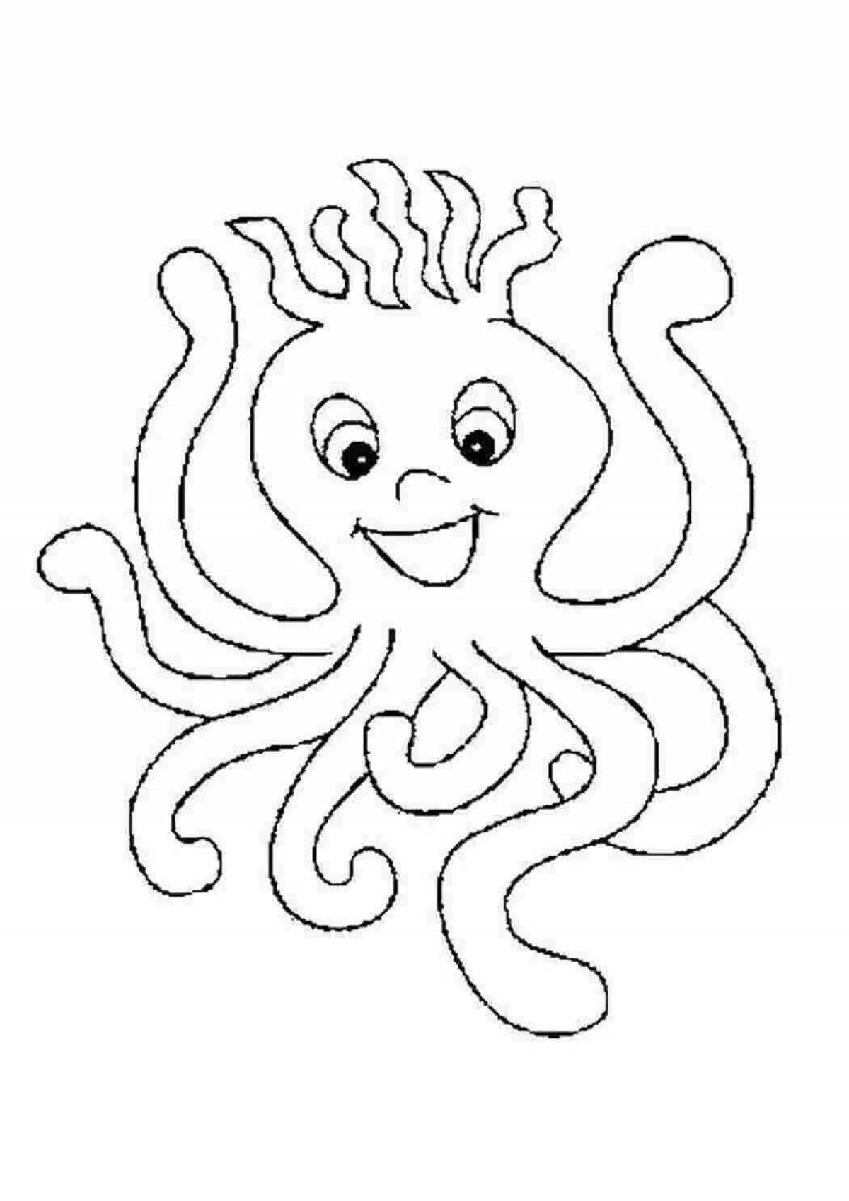 Amazing octopus coloring page for little ones