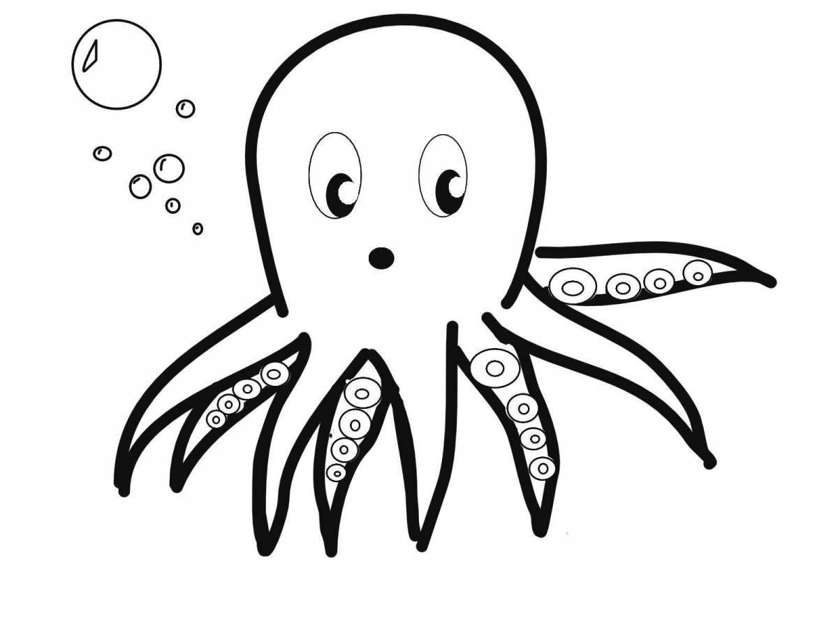 Fabulous octopus coloring book for babies