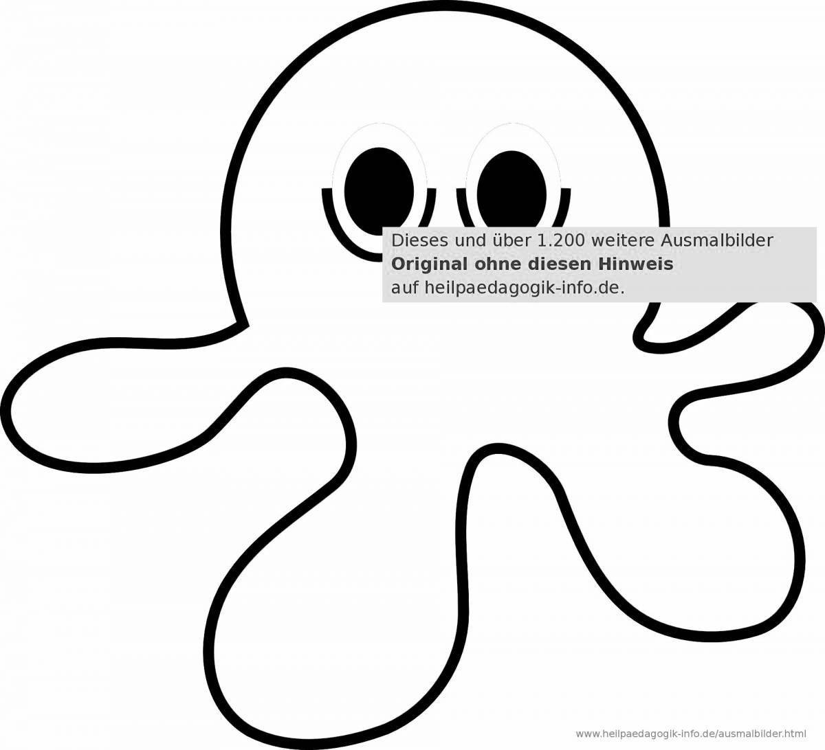 Adorable octopus coloring book for kids