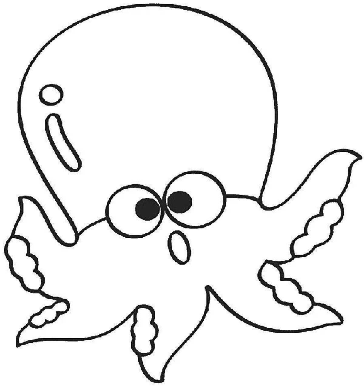 Adorable octopus coloring book for babies