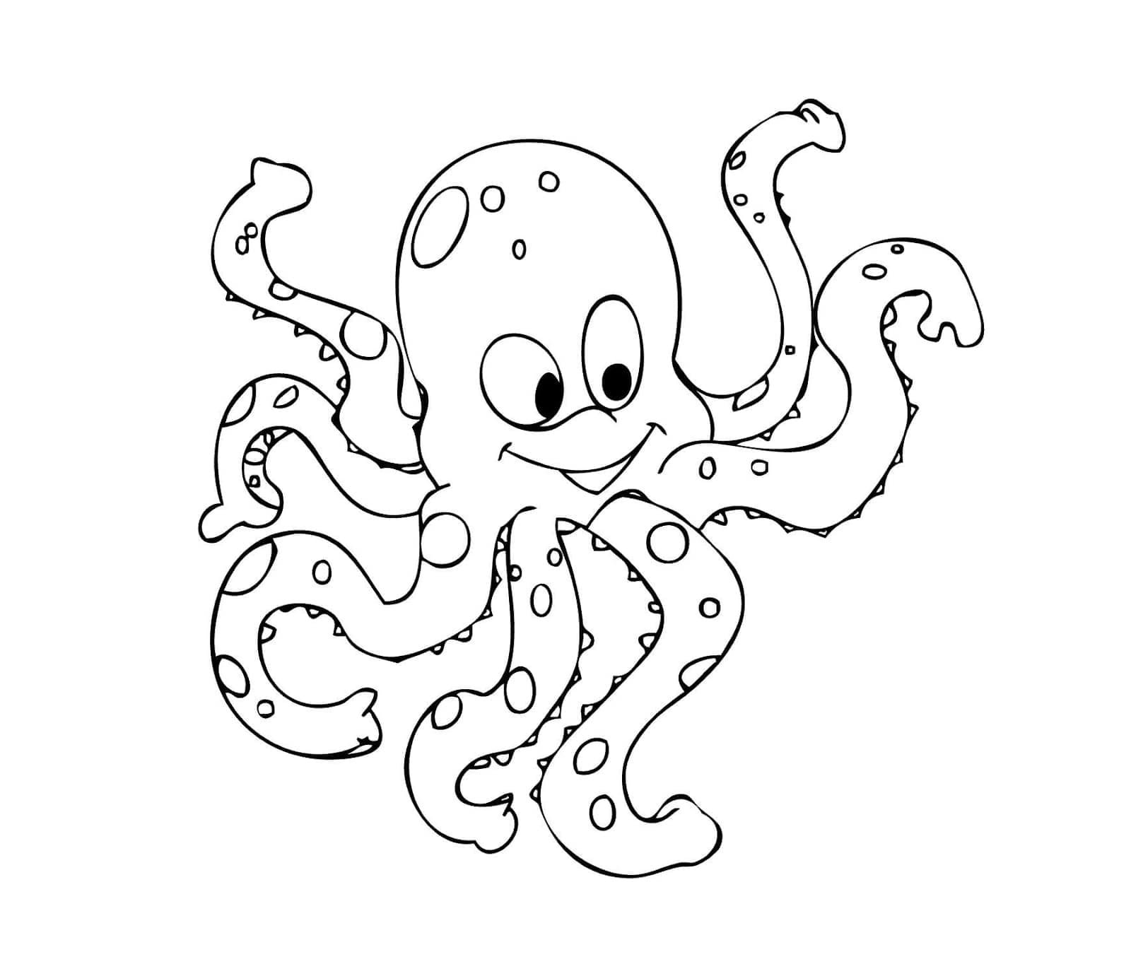 Great octopus coloring book for little ones