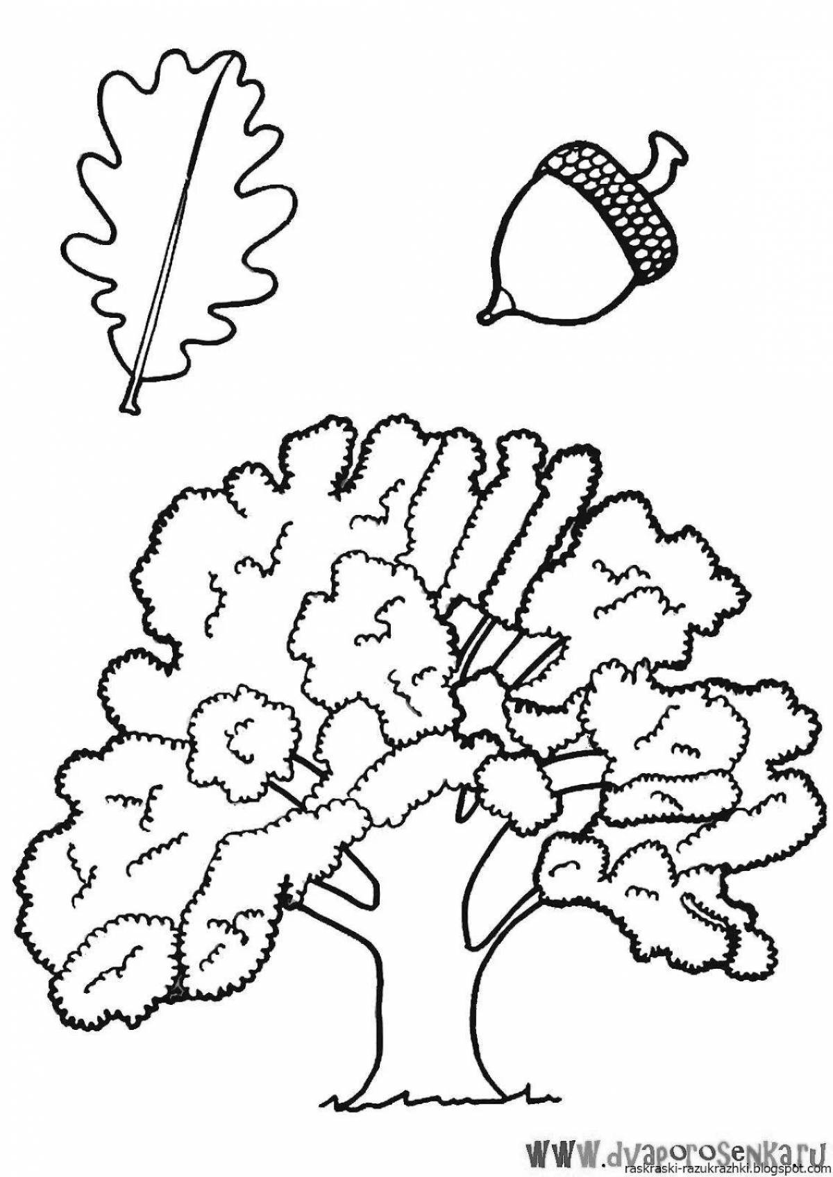 Glitter tree coloring book for 4-5 year olds