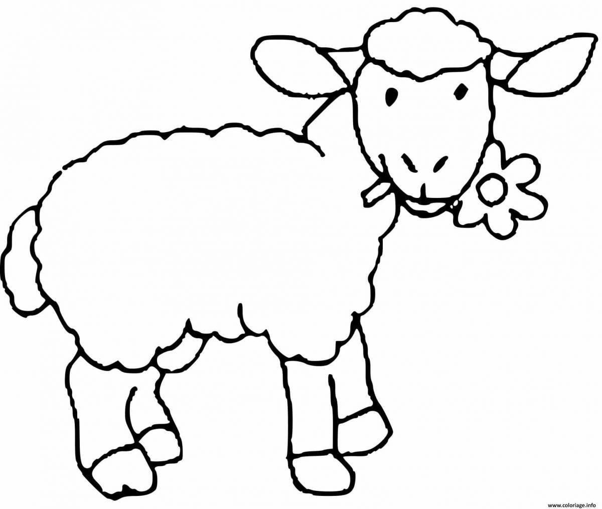 Delightful lamb coloring book for children 2-3 years old