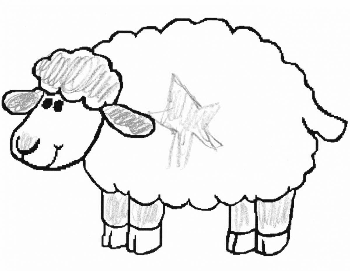 Precious lamb coloring book for children 2-3 years old