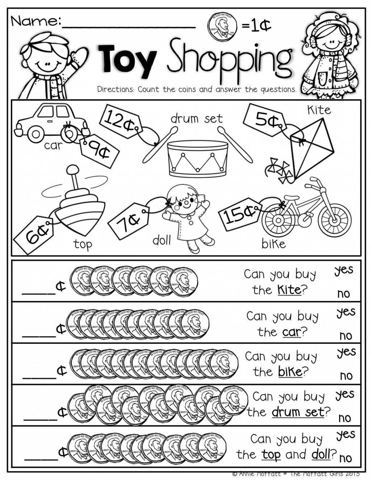 Exciting toy coloring