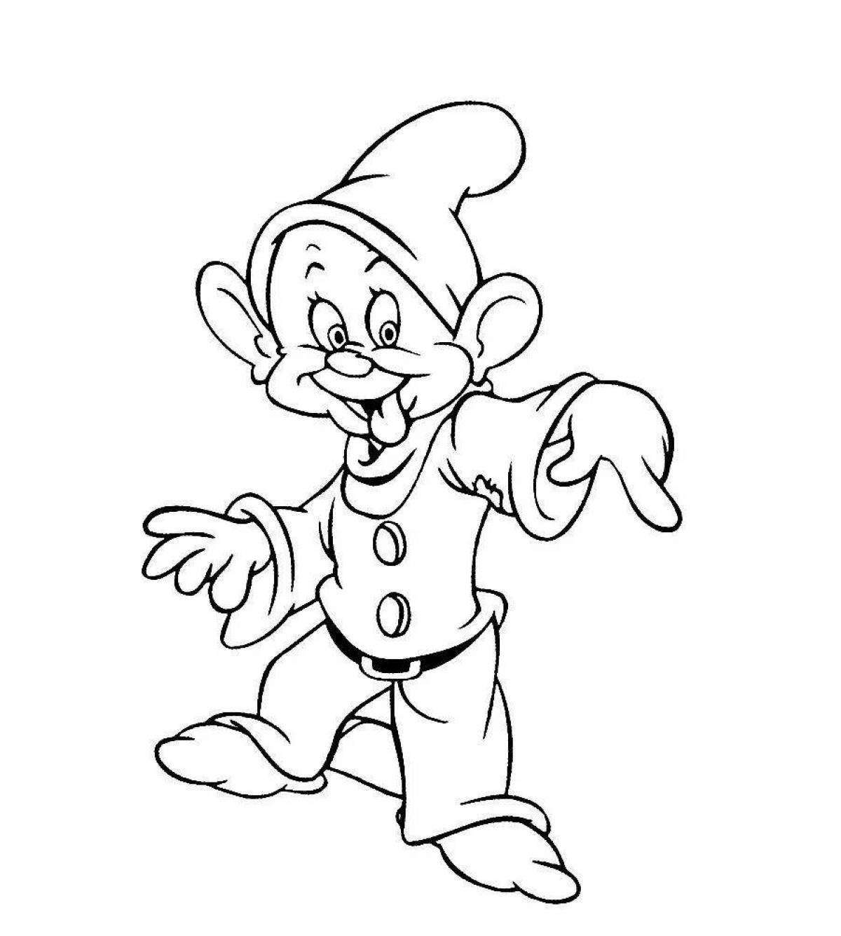 Whimsical gnome coloring book for 3-4 year olds