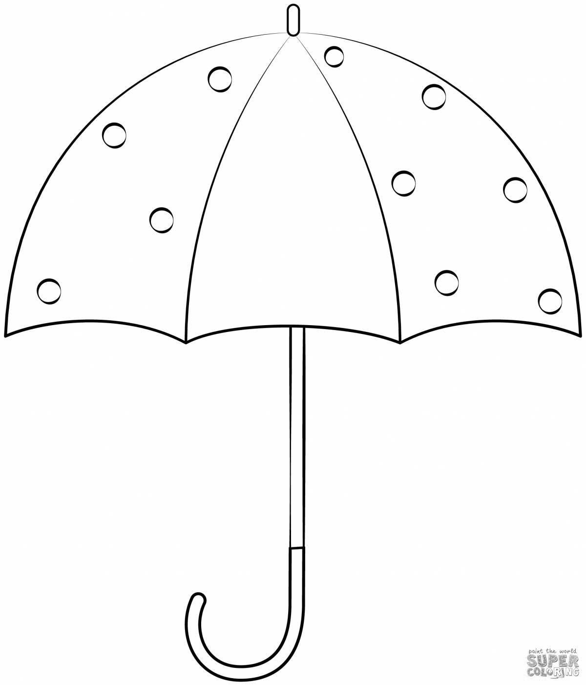 Coloring book funny umbrella for children 4-5 years old