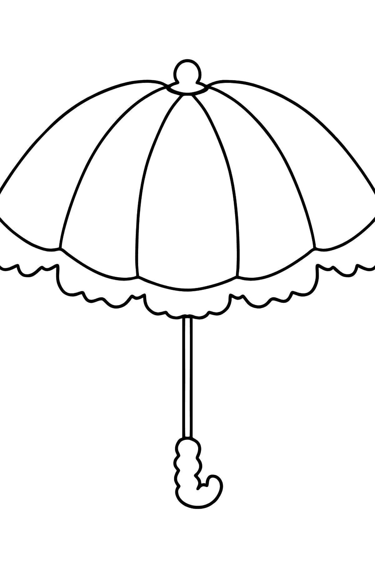 Увлекательная раскраска зонтиков для детей 4-5 лет