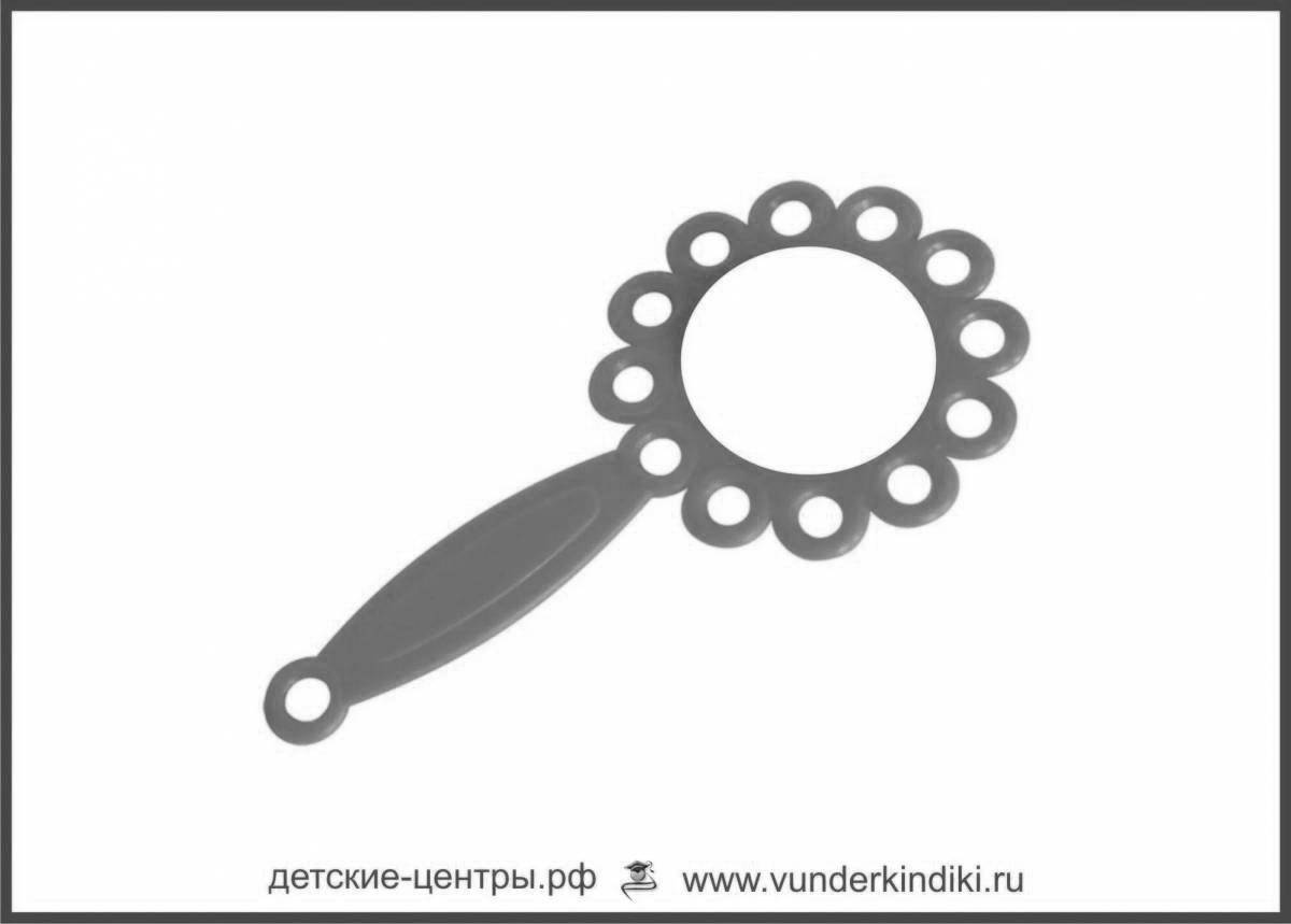 Playful coloring book rattle for children 2-3 years old