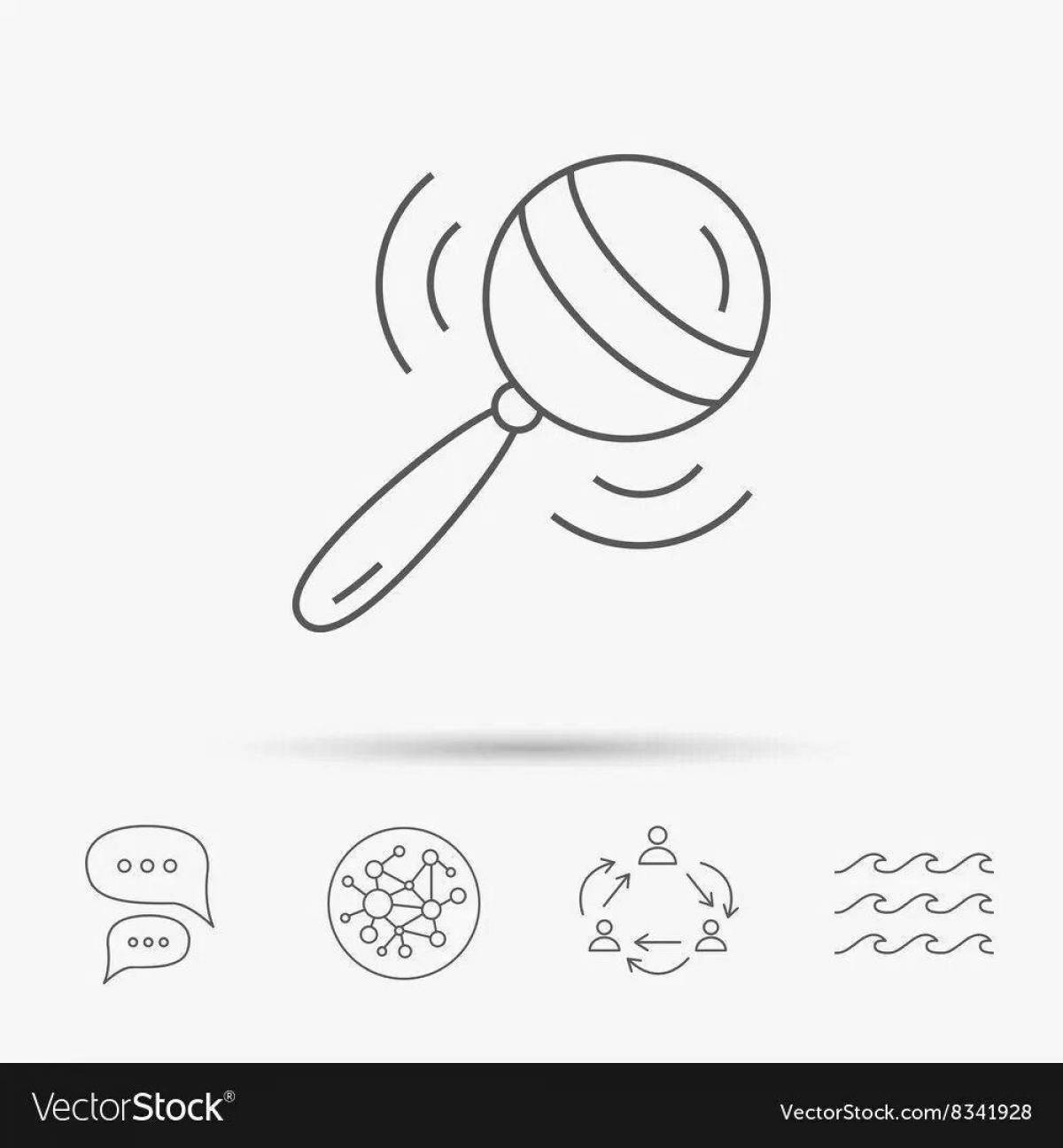 Coloring rattles for children 2-3 years old