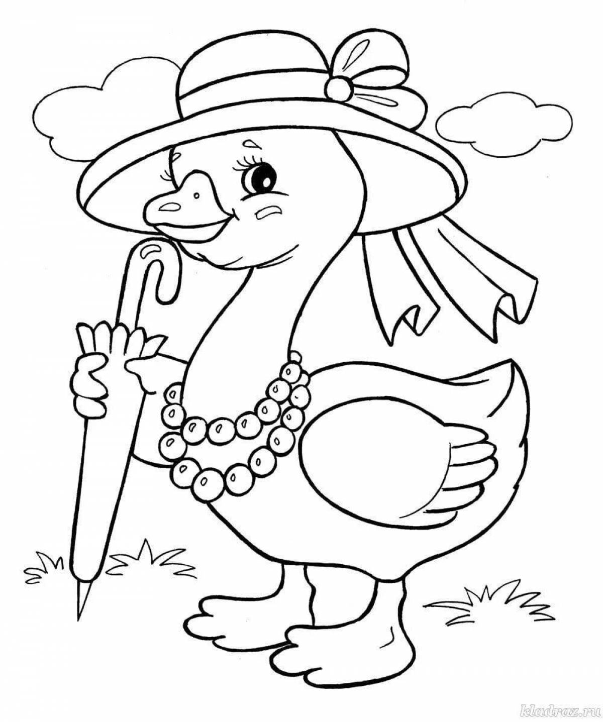 Humorous coloring book for 3-4 year olds