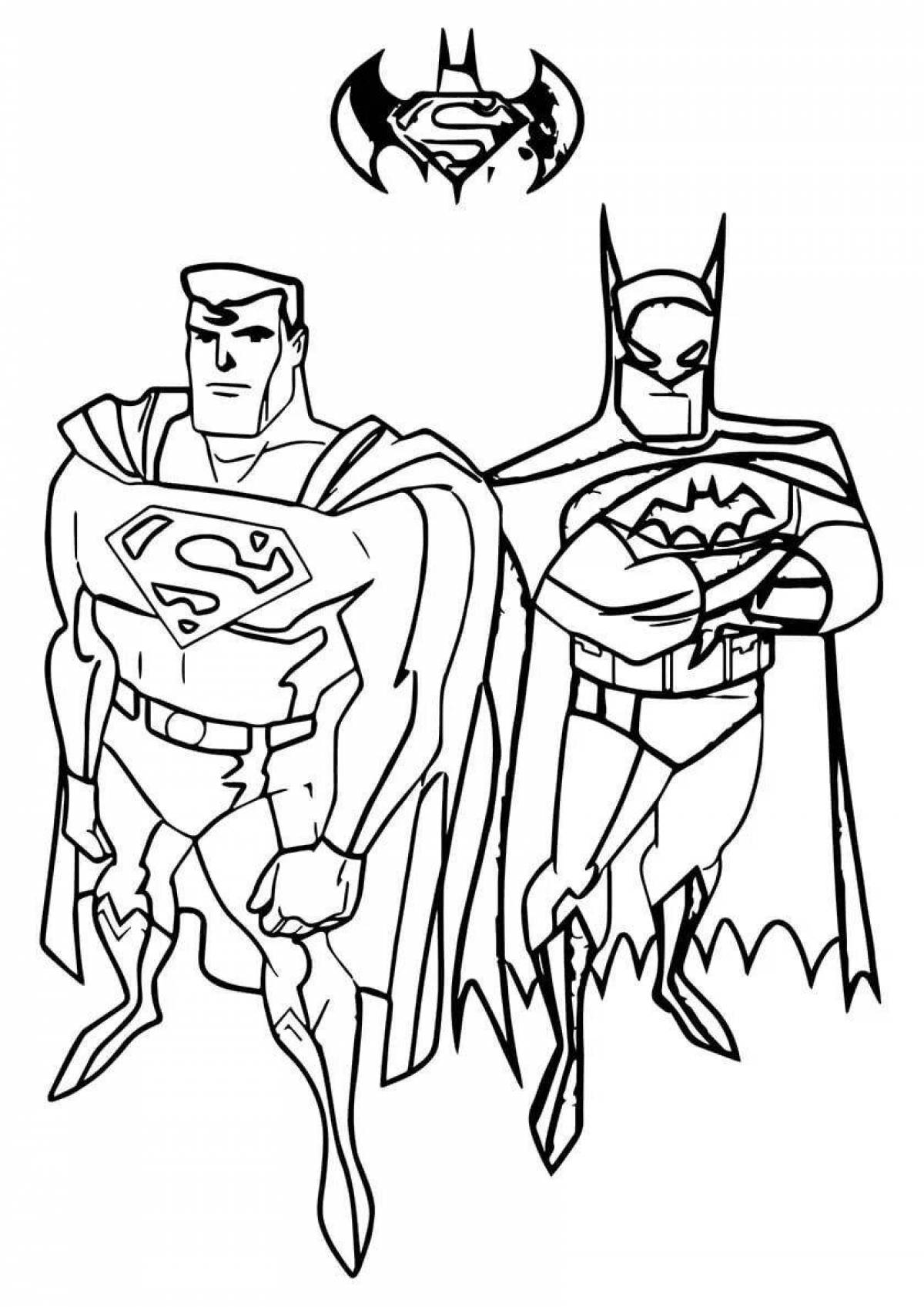 Fun superhero coloring book for 4-5 year olds