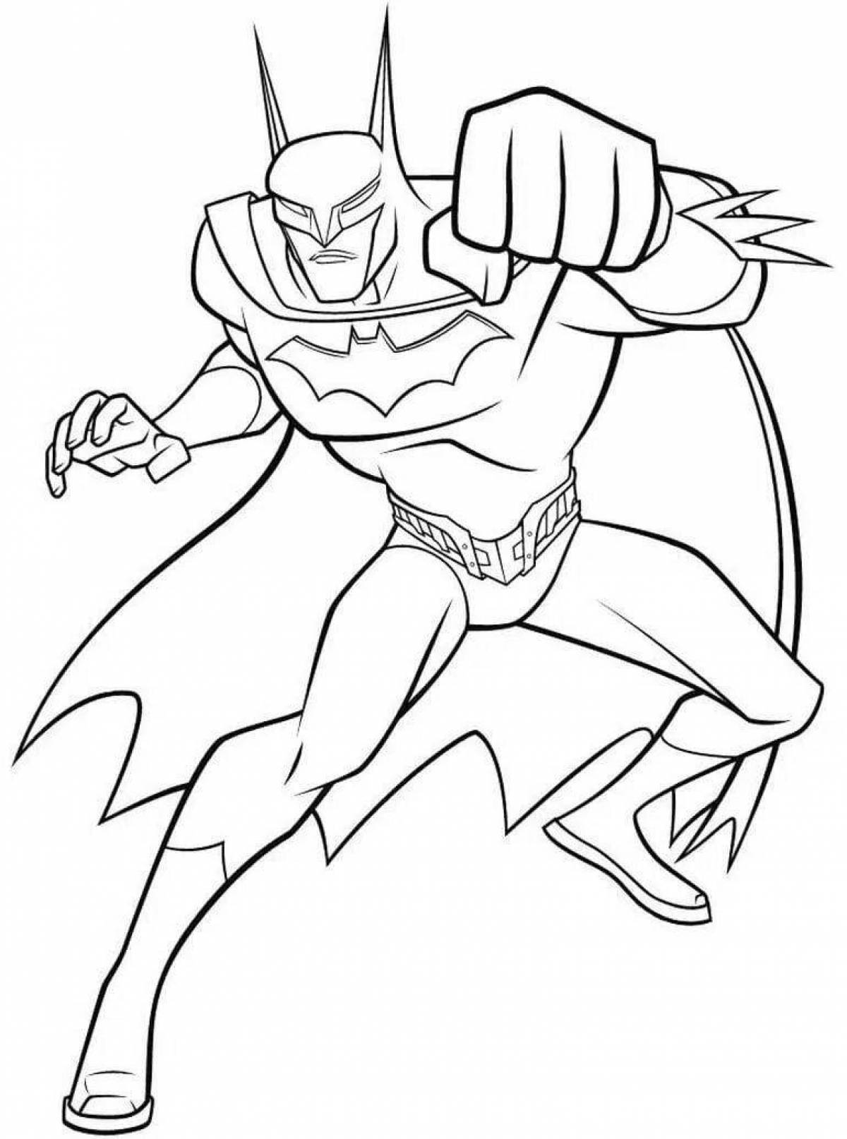 Colorful superhero coloring book for 4-5 year olds