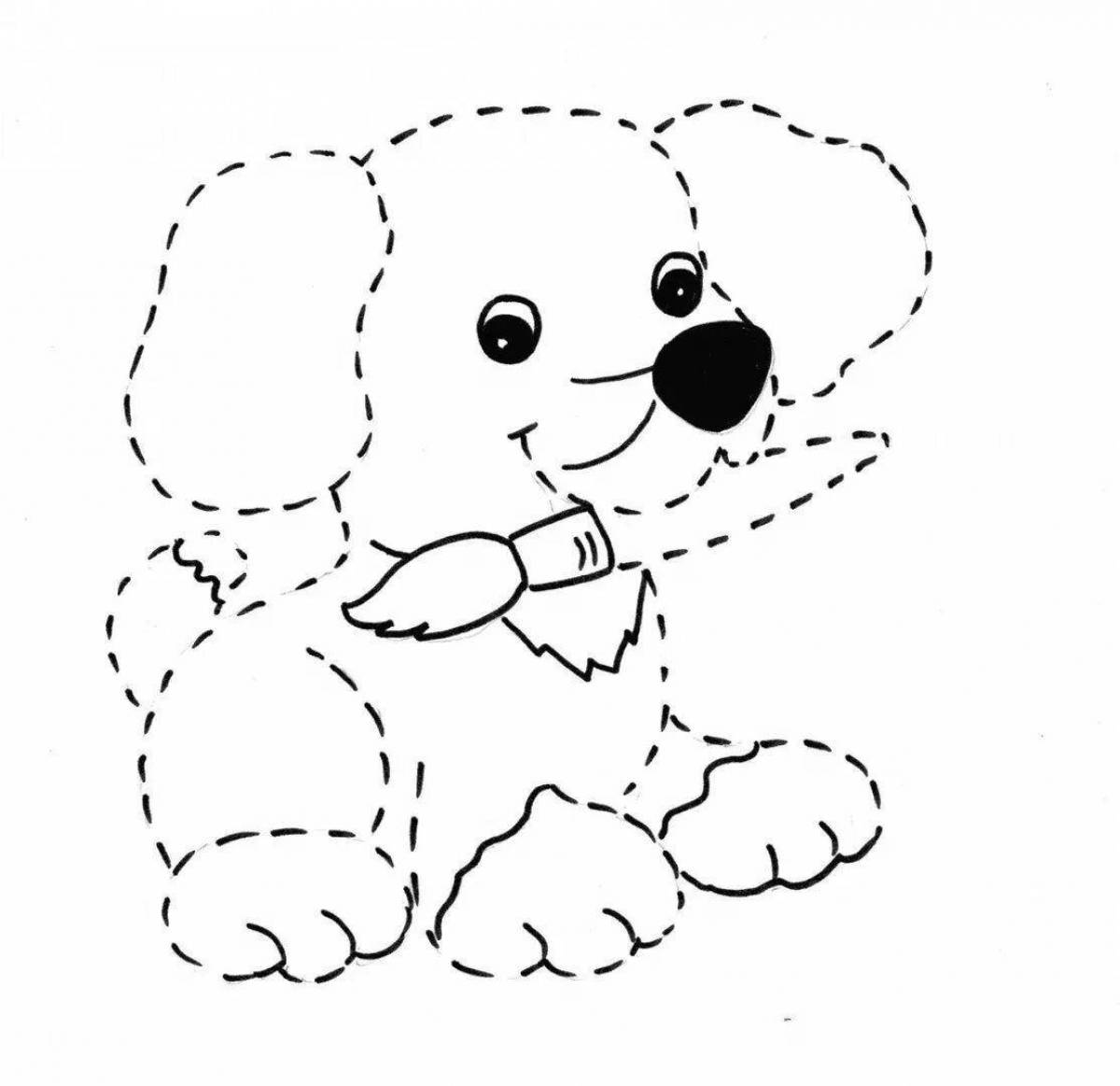 Colorful outline coloring page for 3-4 year olds