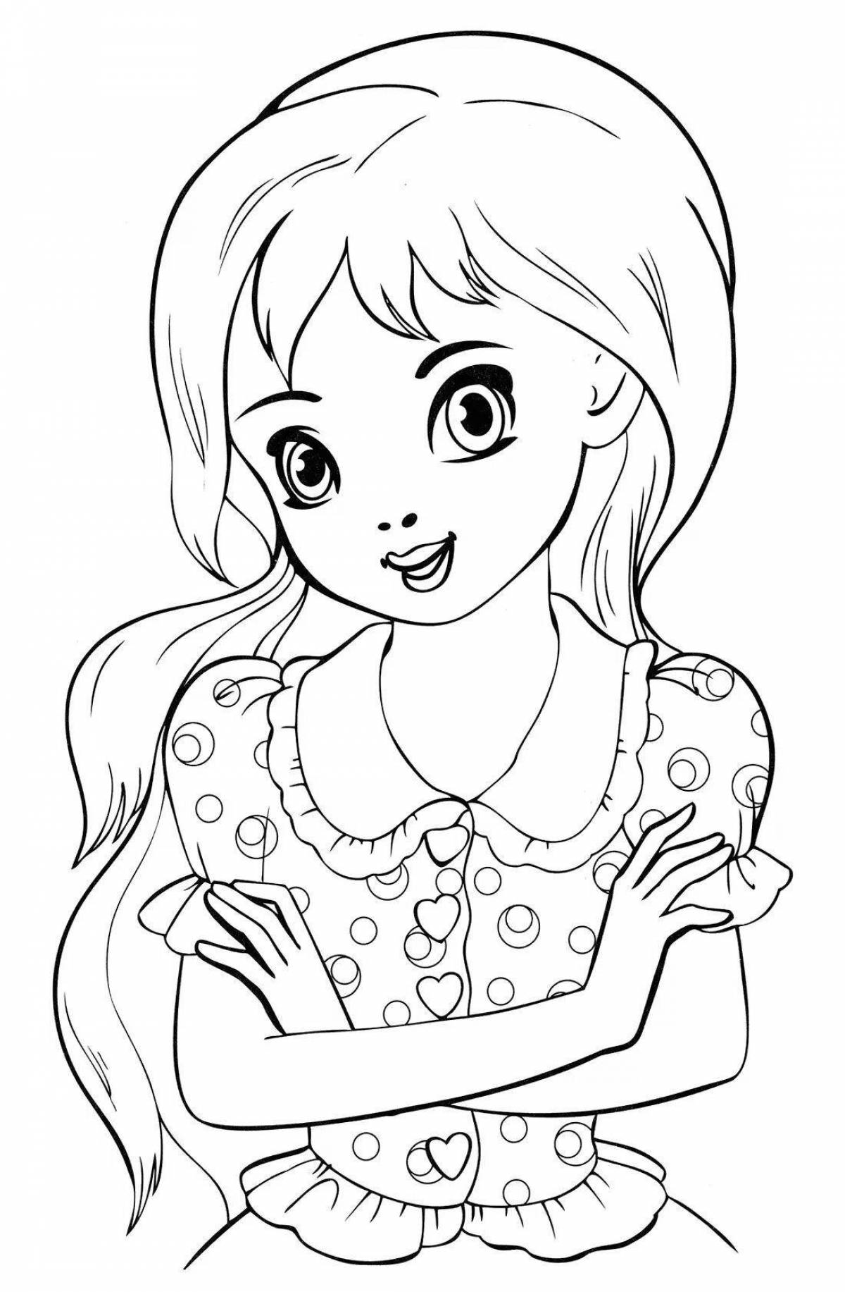 Color-frenzy coloring page для девочек 10 лет