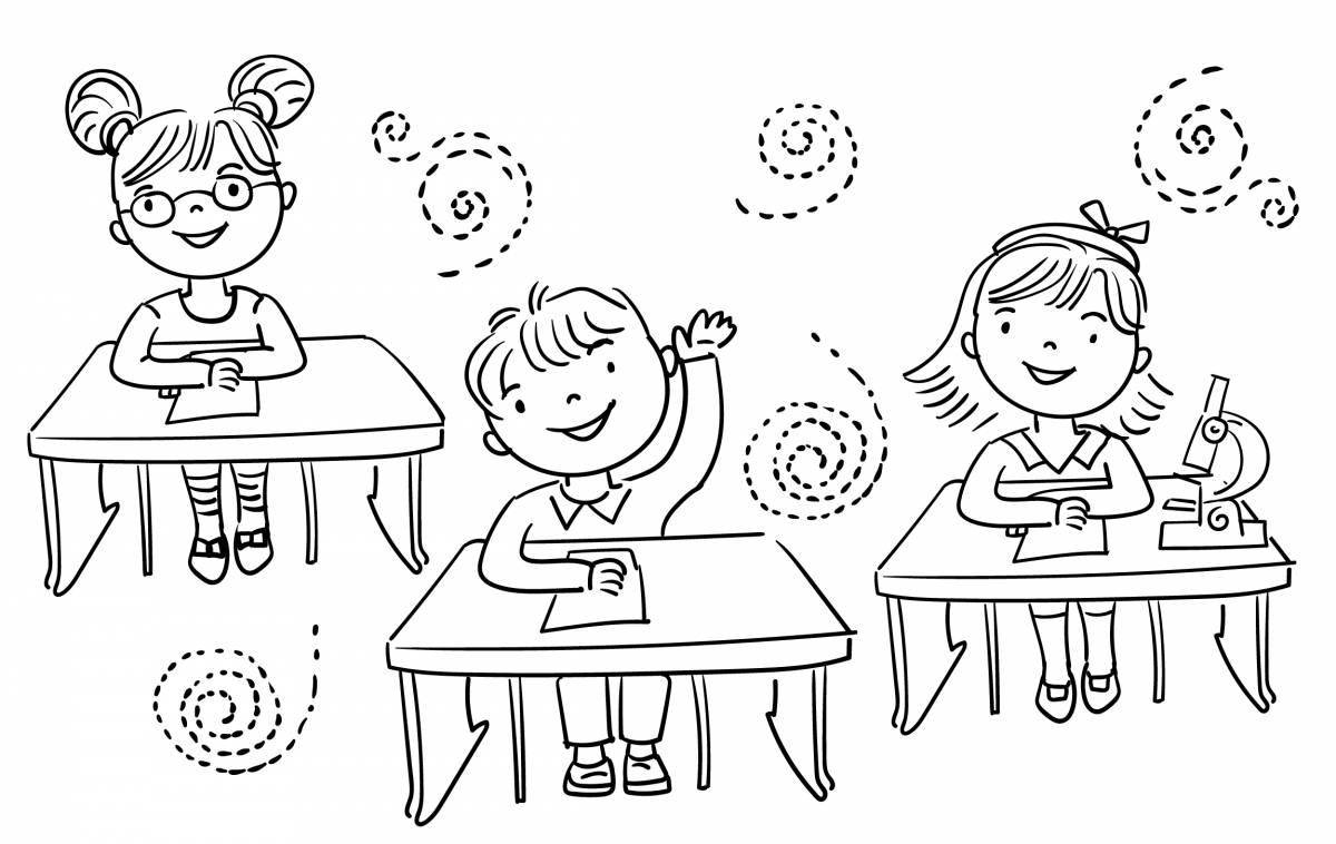 Coloring book coloring book template for elementary school students