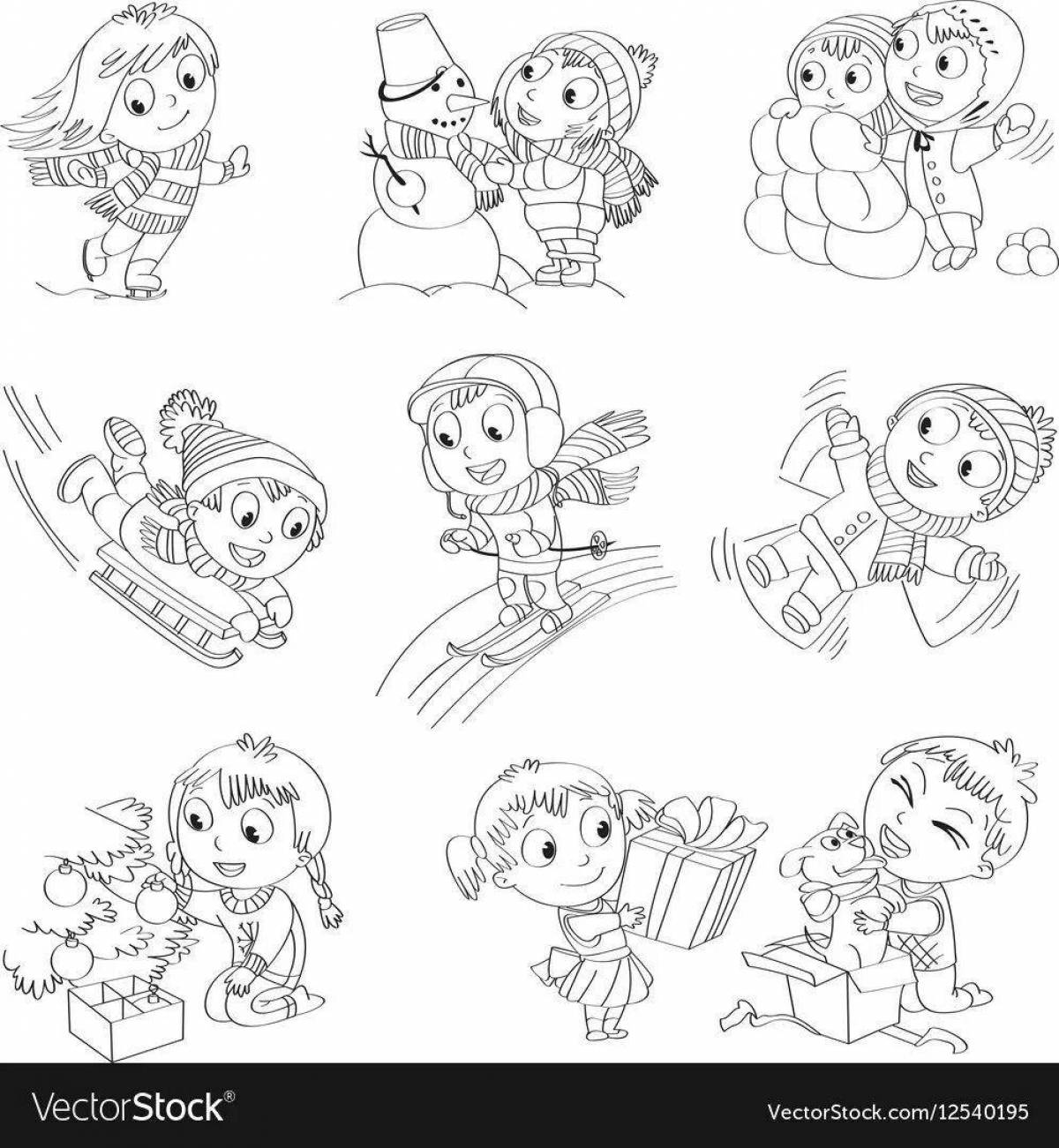 High color coloring book for elementary school students