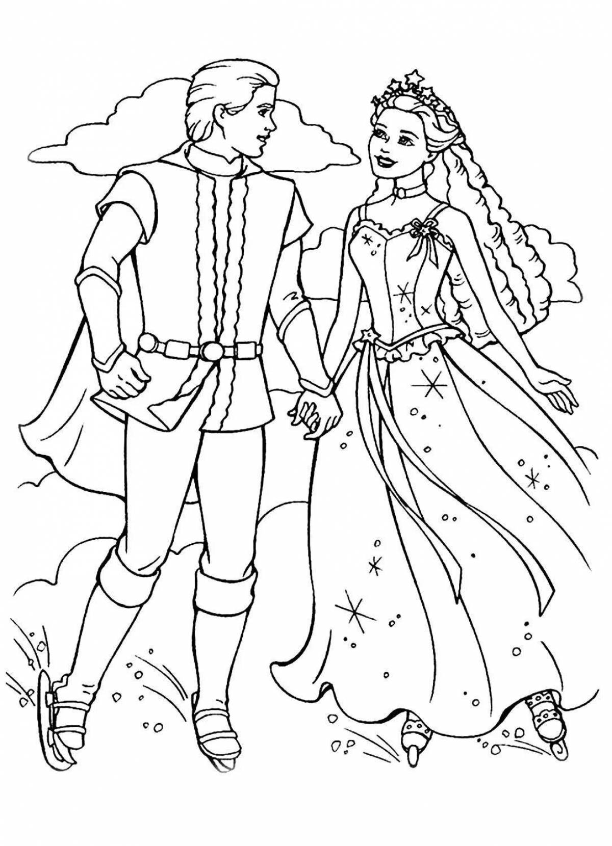 Barbie and ken fantasy coloring book for girls