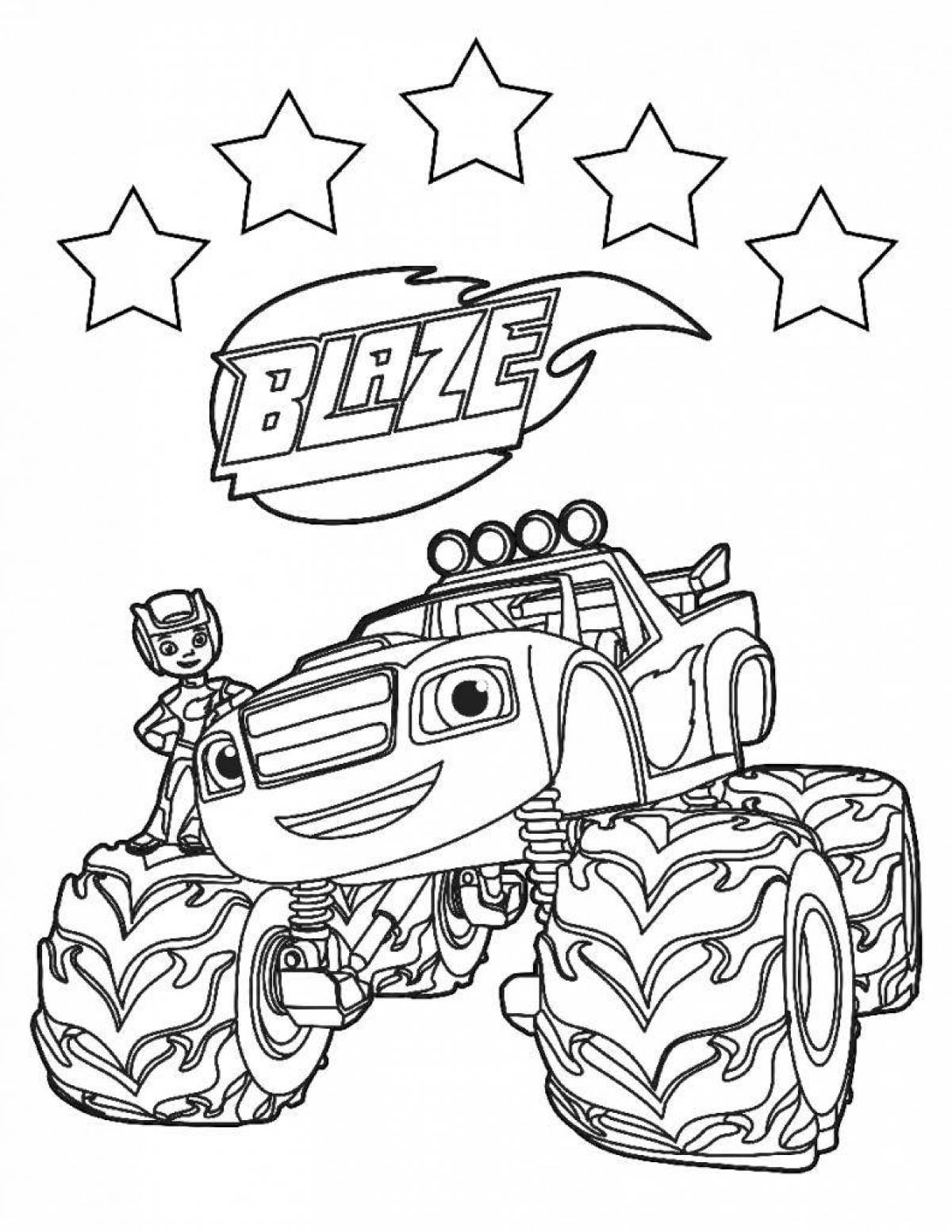 Joyful flash and wonder cars coloring pages for kids
