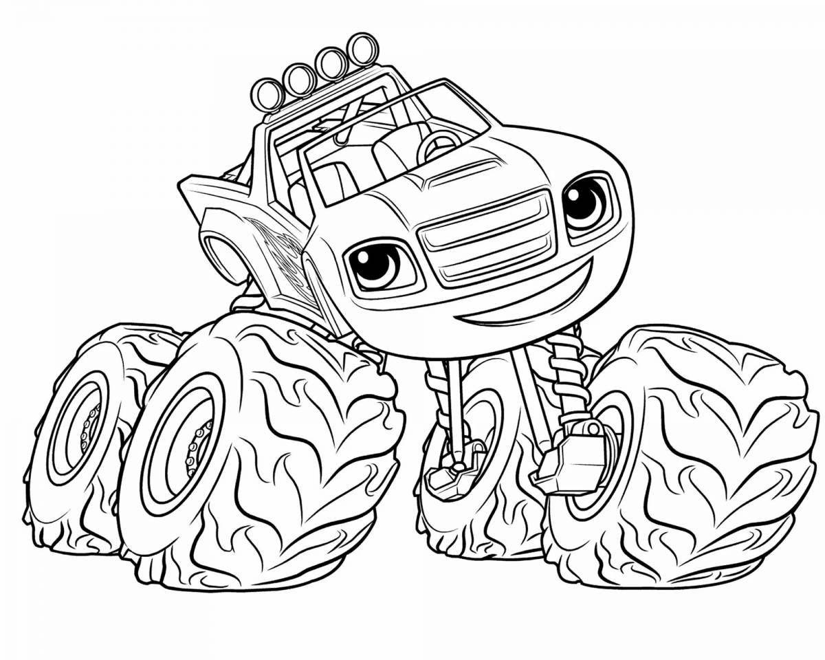 Exciting flash and wonder cars coloring pages for kids