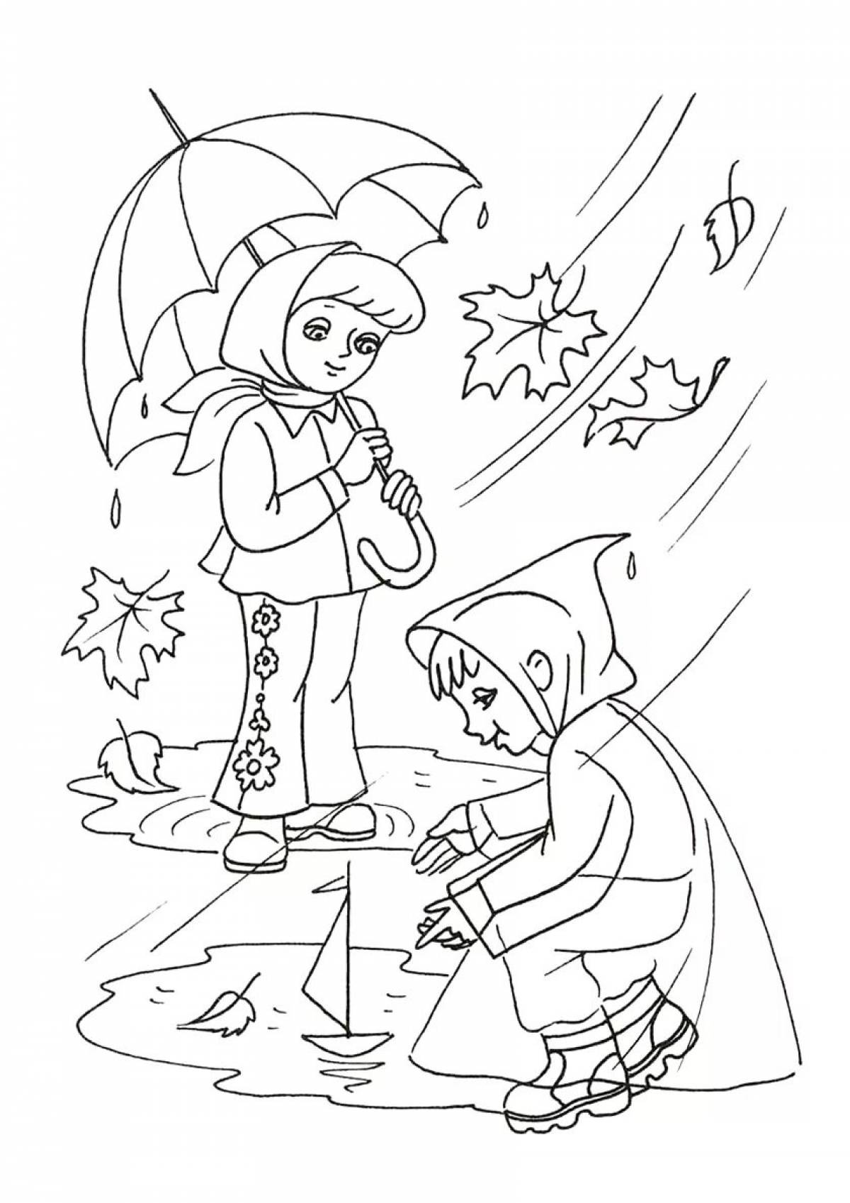 Amazing autumn coloring book for 6-7 year olds