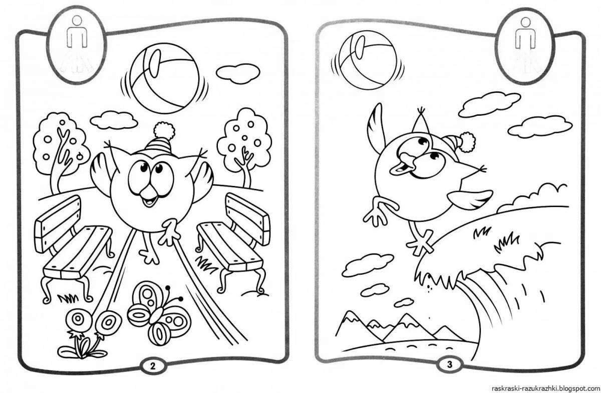 Fun coloring book for smart kids 3-4 years old