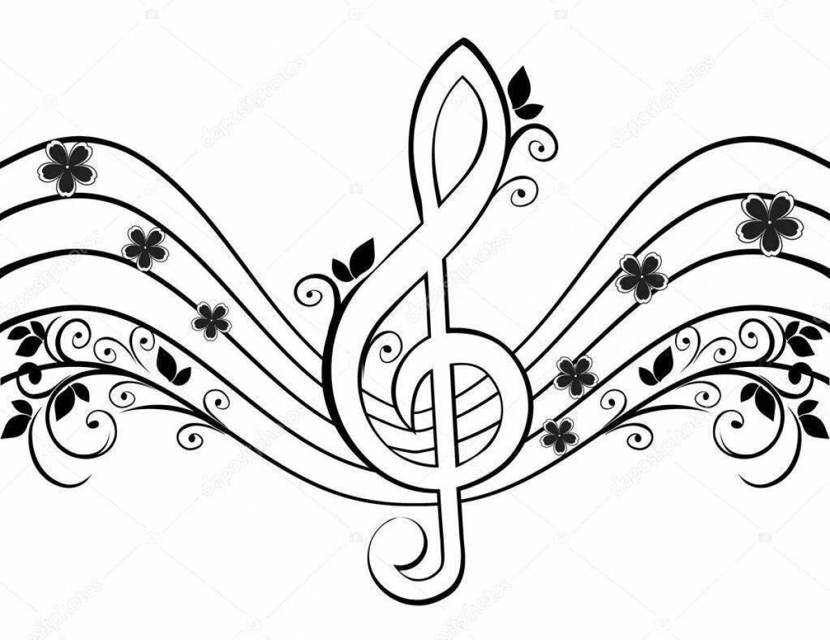 Joyful treble clef for children
