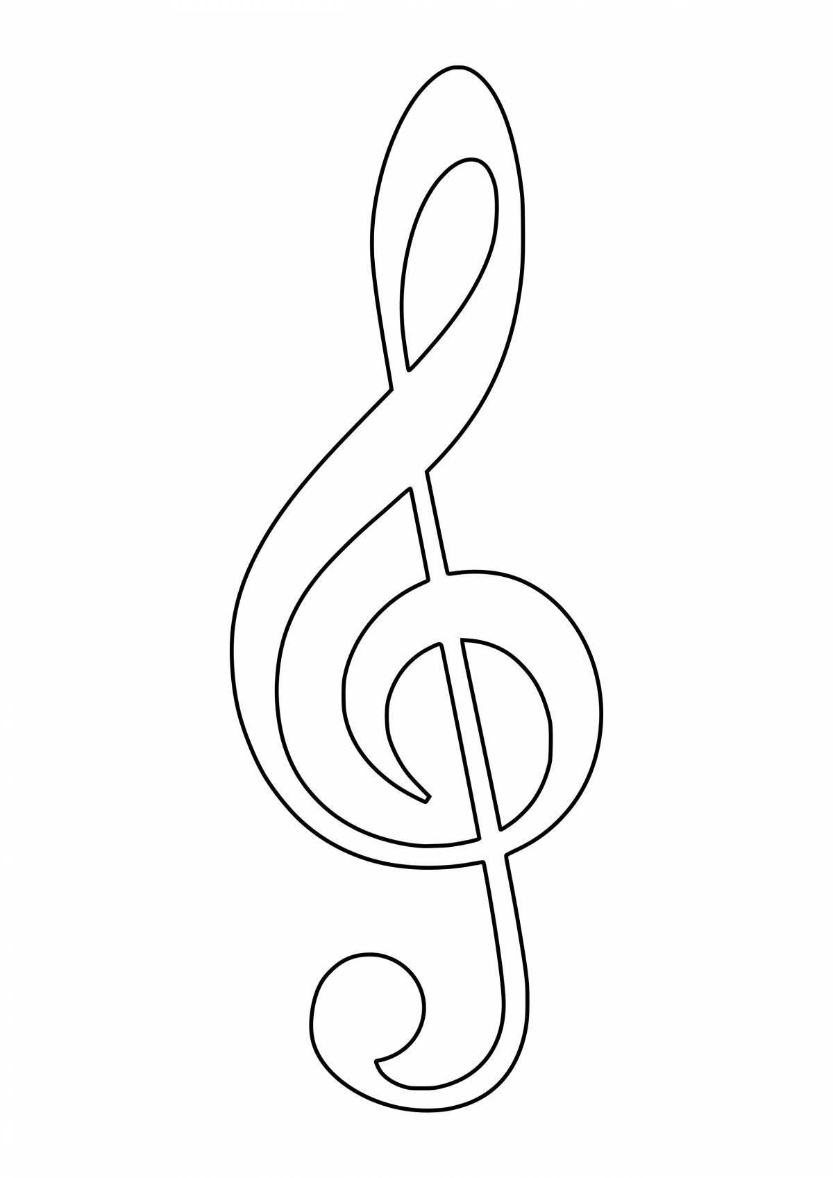 Playful treble clef for kids