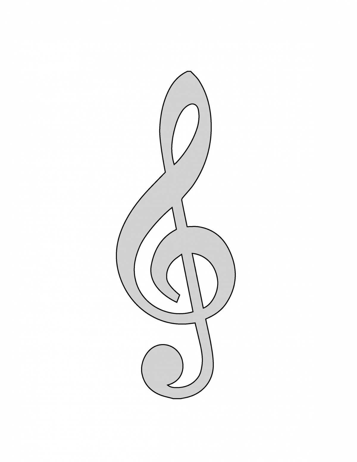 Adorable treble clef for kids