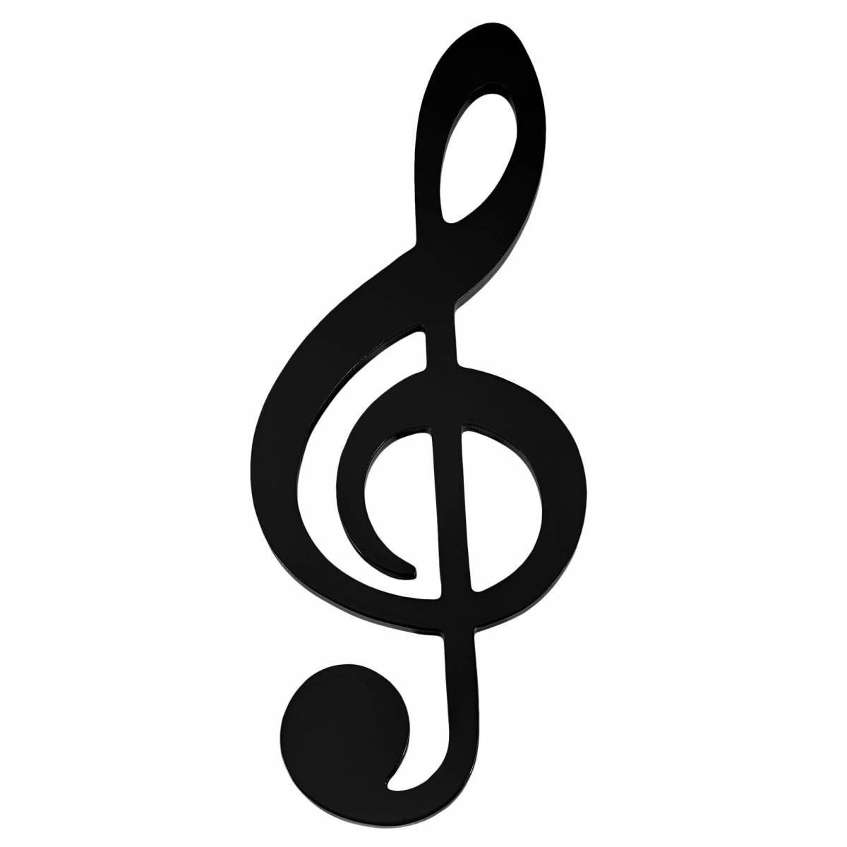 Delightful treble clef for children