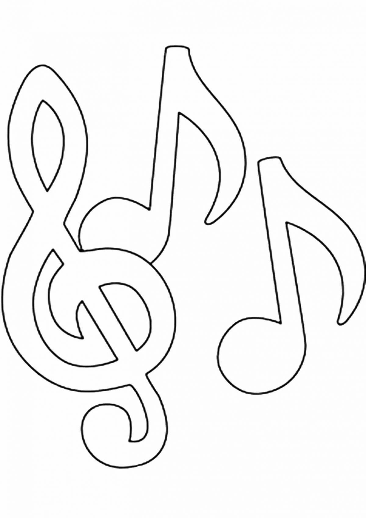 Sparkling treble clef for children