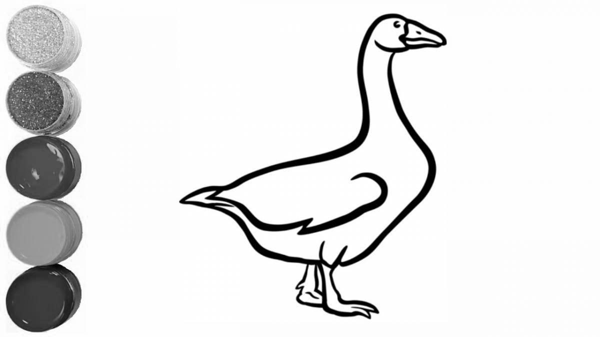 Outstanding goose coloring page for 6-7 year olds