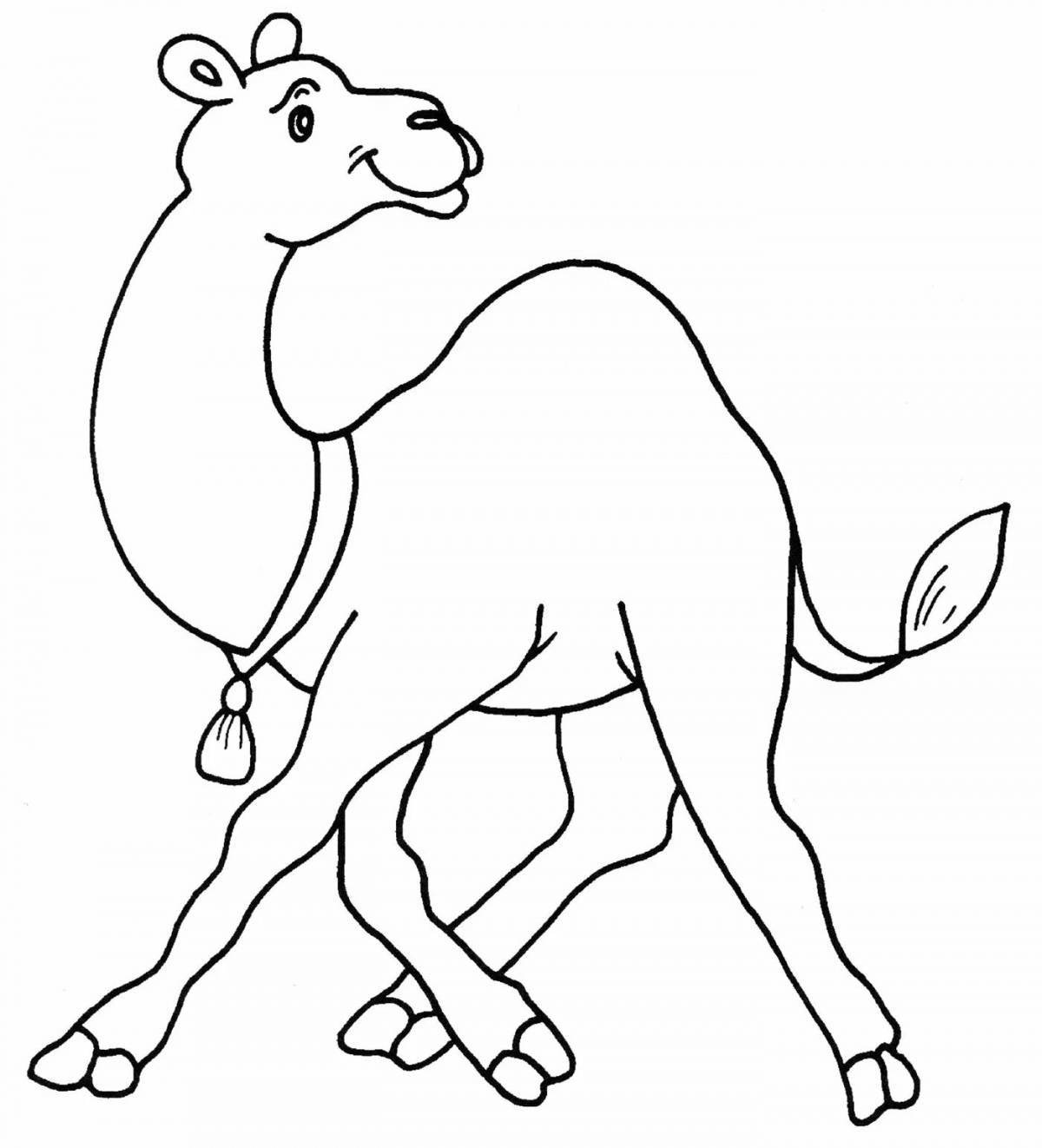 Outstanding camel coloring page for 6-7 year olds