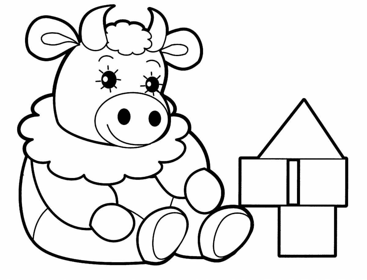 Creative coloring book for 3-4 year olds