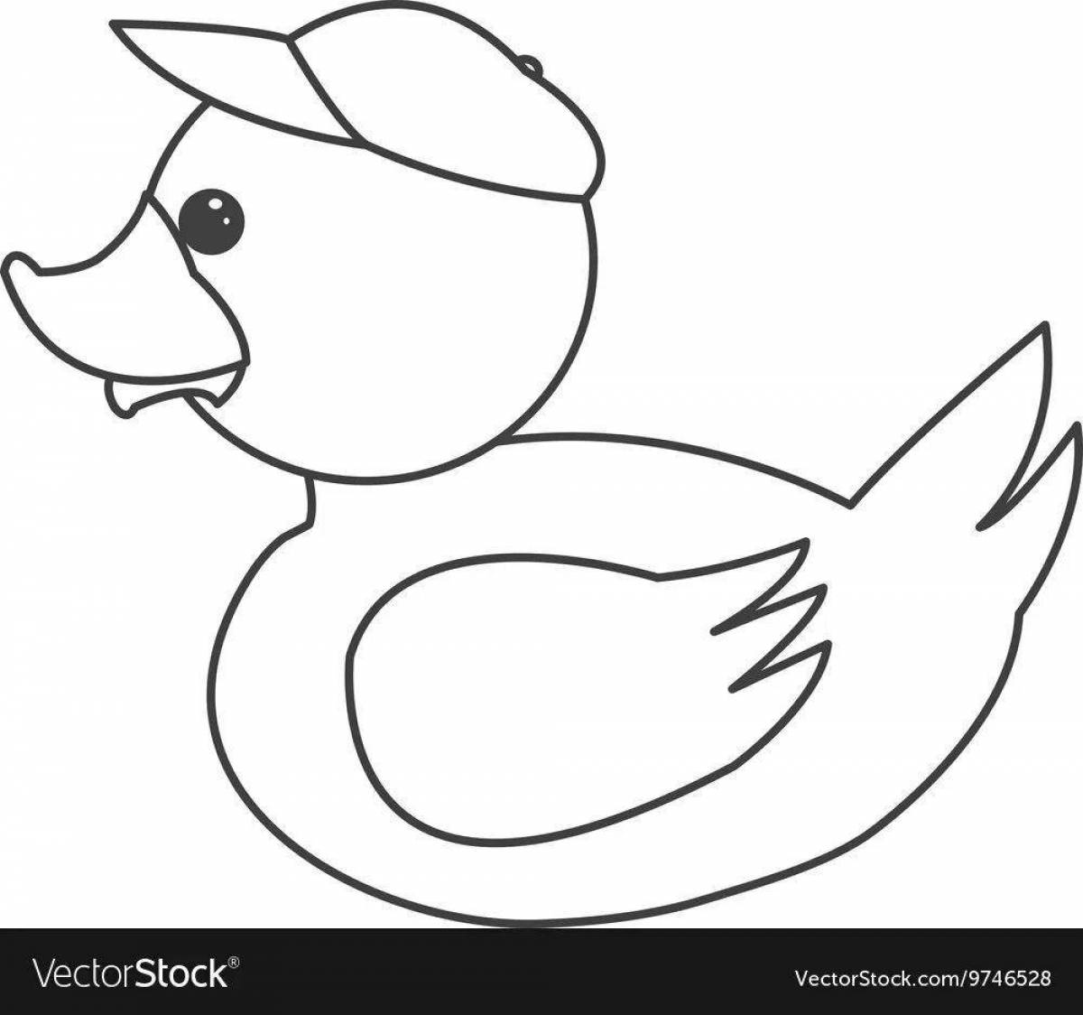 Magic Dymkovo duck coloring book for children 3-4 years old