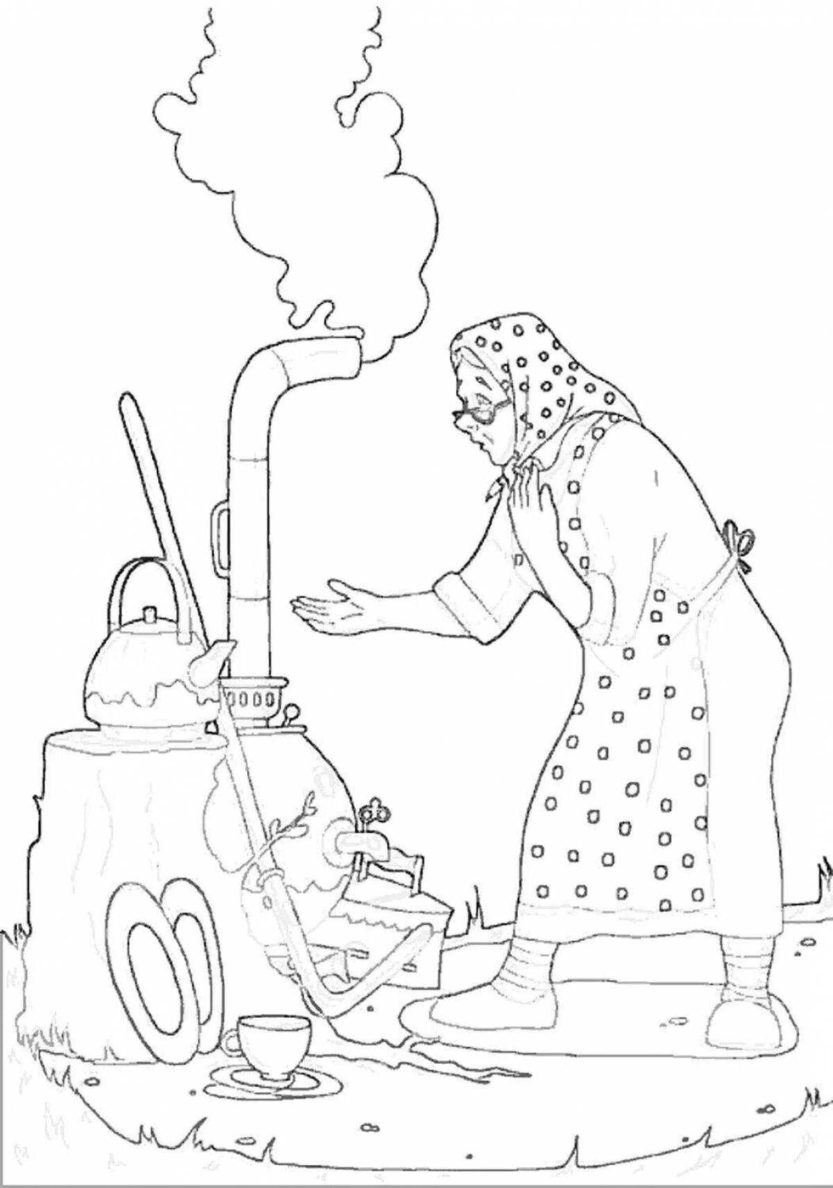 Sparkling fedorino grief coloring page