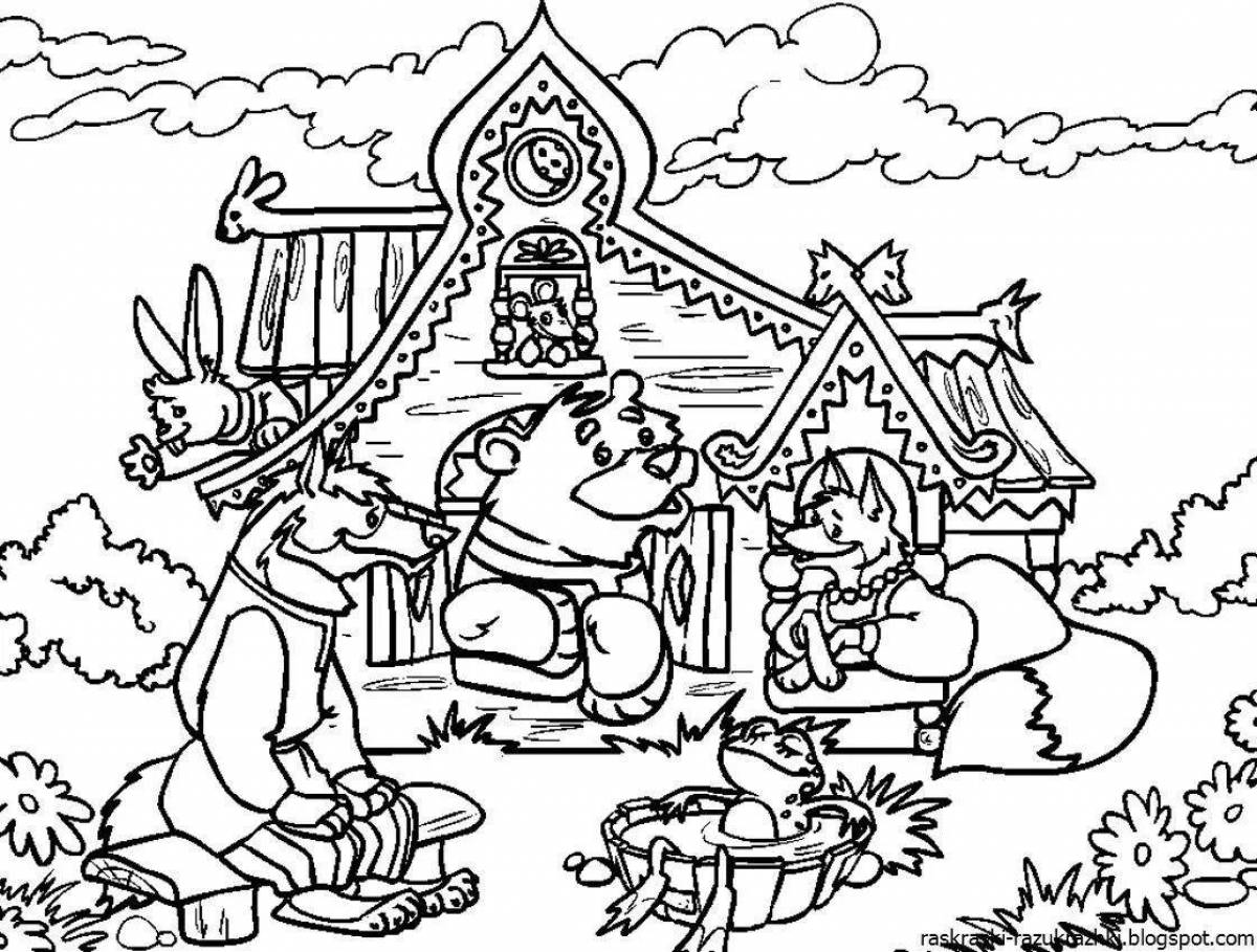 Amazing coloring book visiting a fairy tale