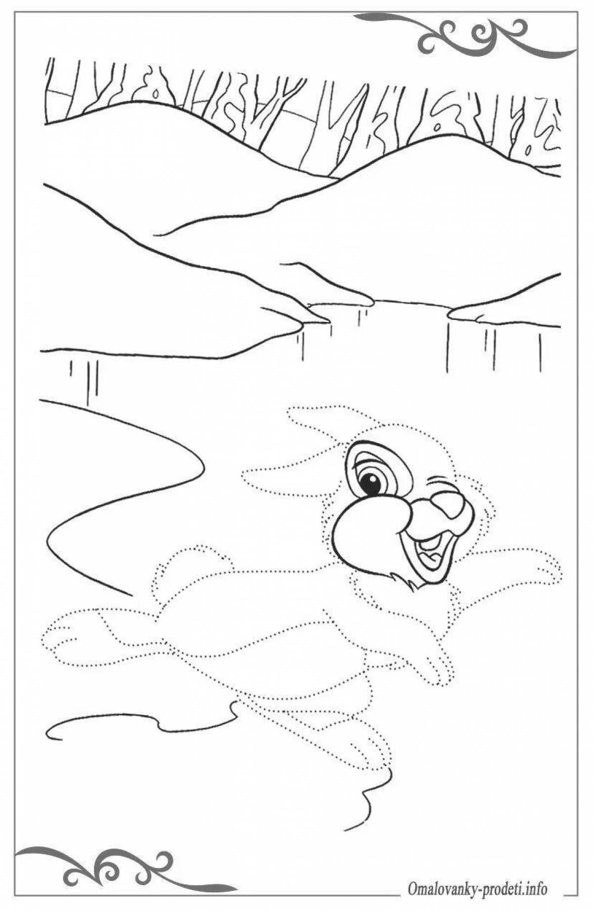Awesome winter animal coloring pages