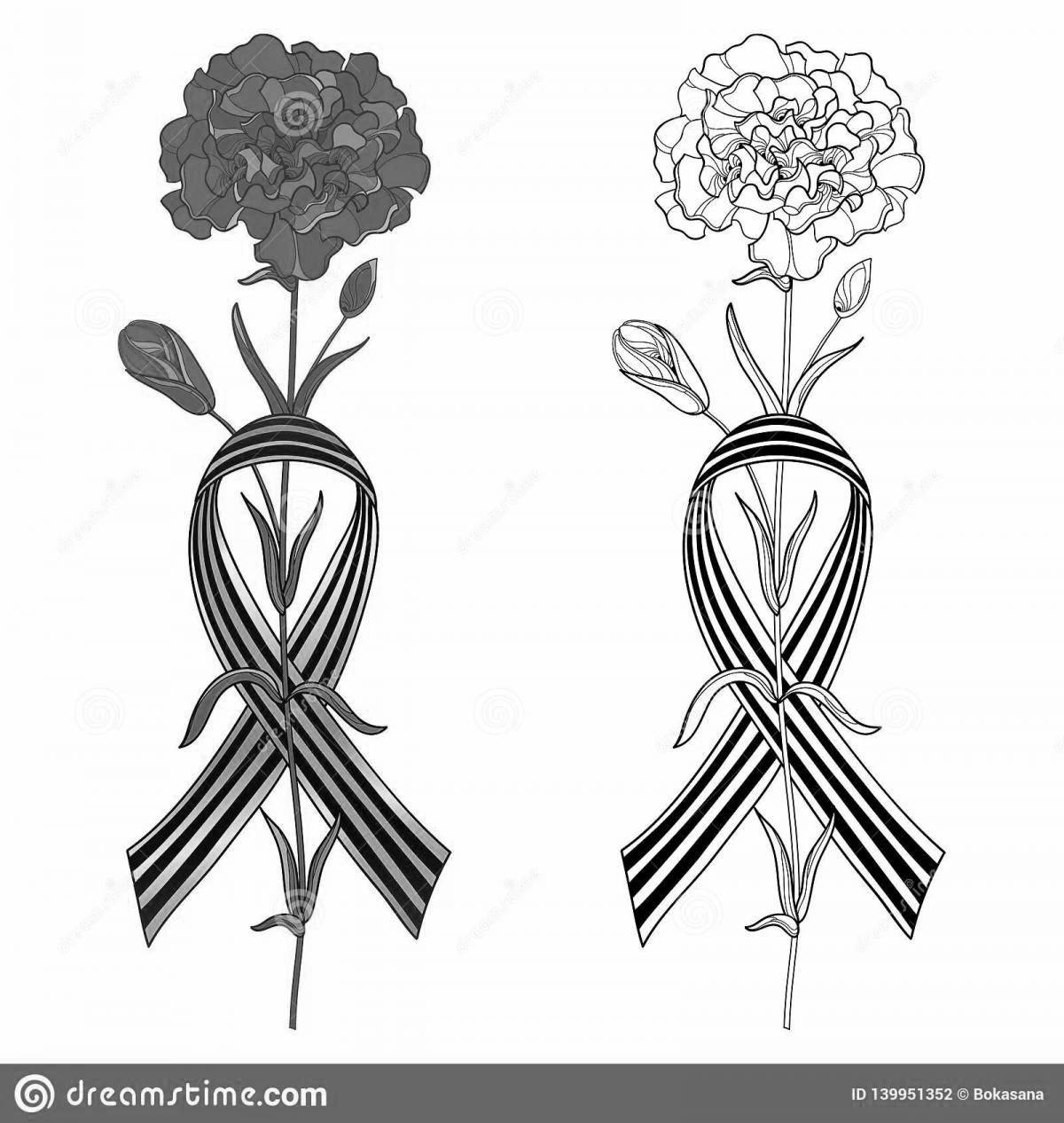 Sparkly carnation coloring pages for May 9th