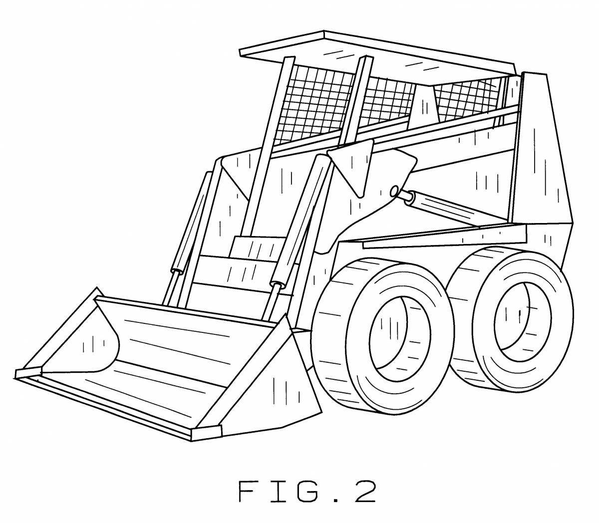 Fun forklift coloring book for 3-4 year olds