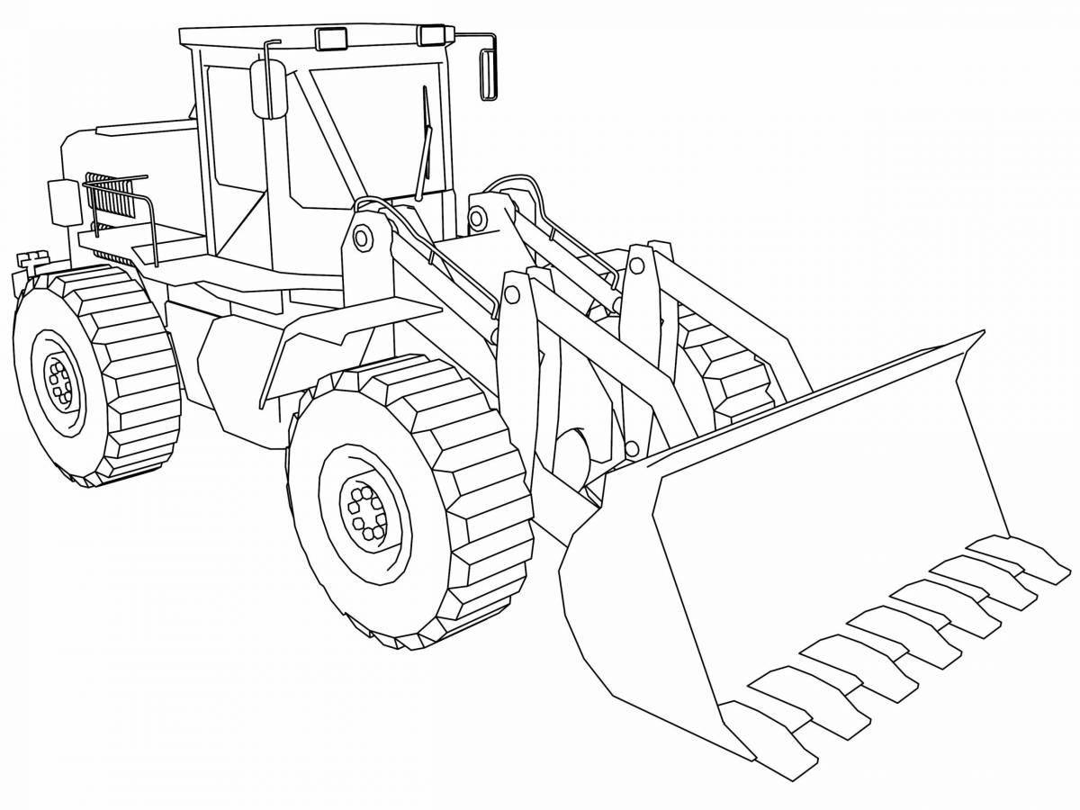 Colorful forklift coloring book for 3-4 year olds