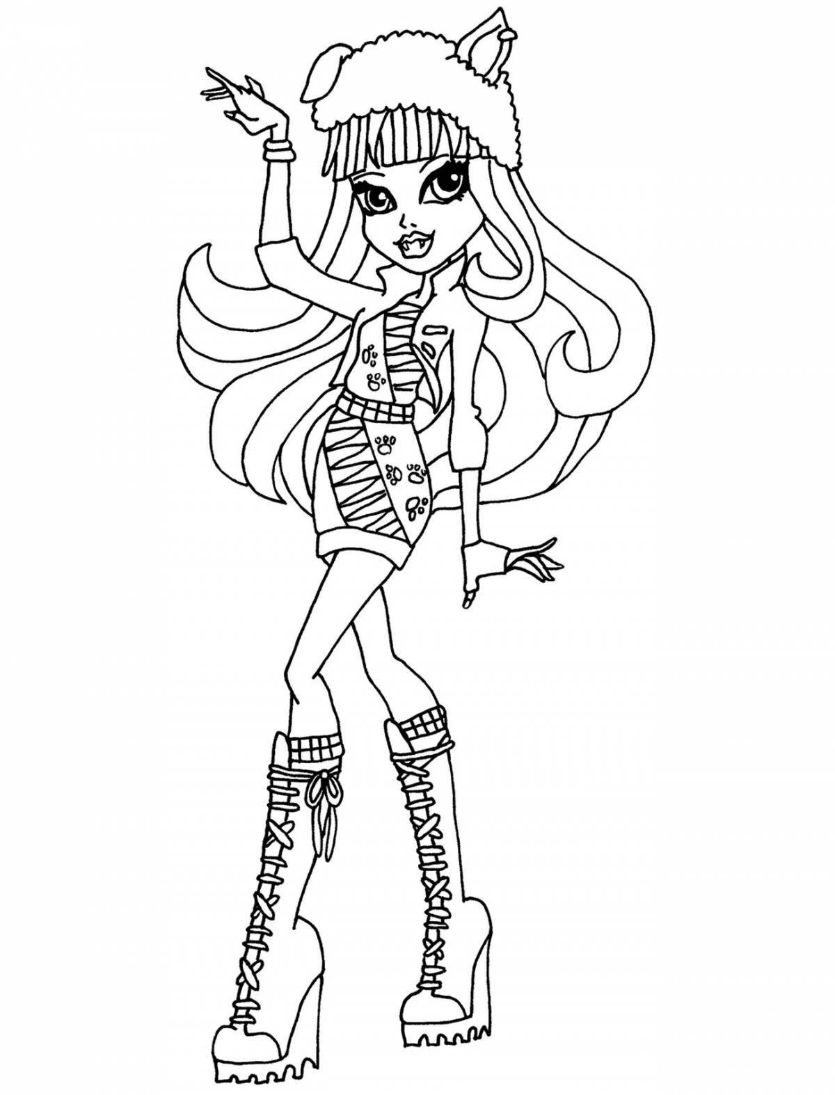 Colorful coloring monster high