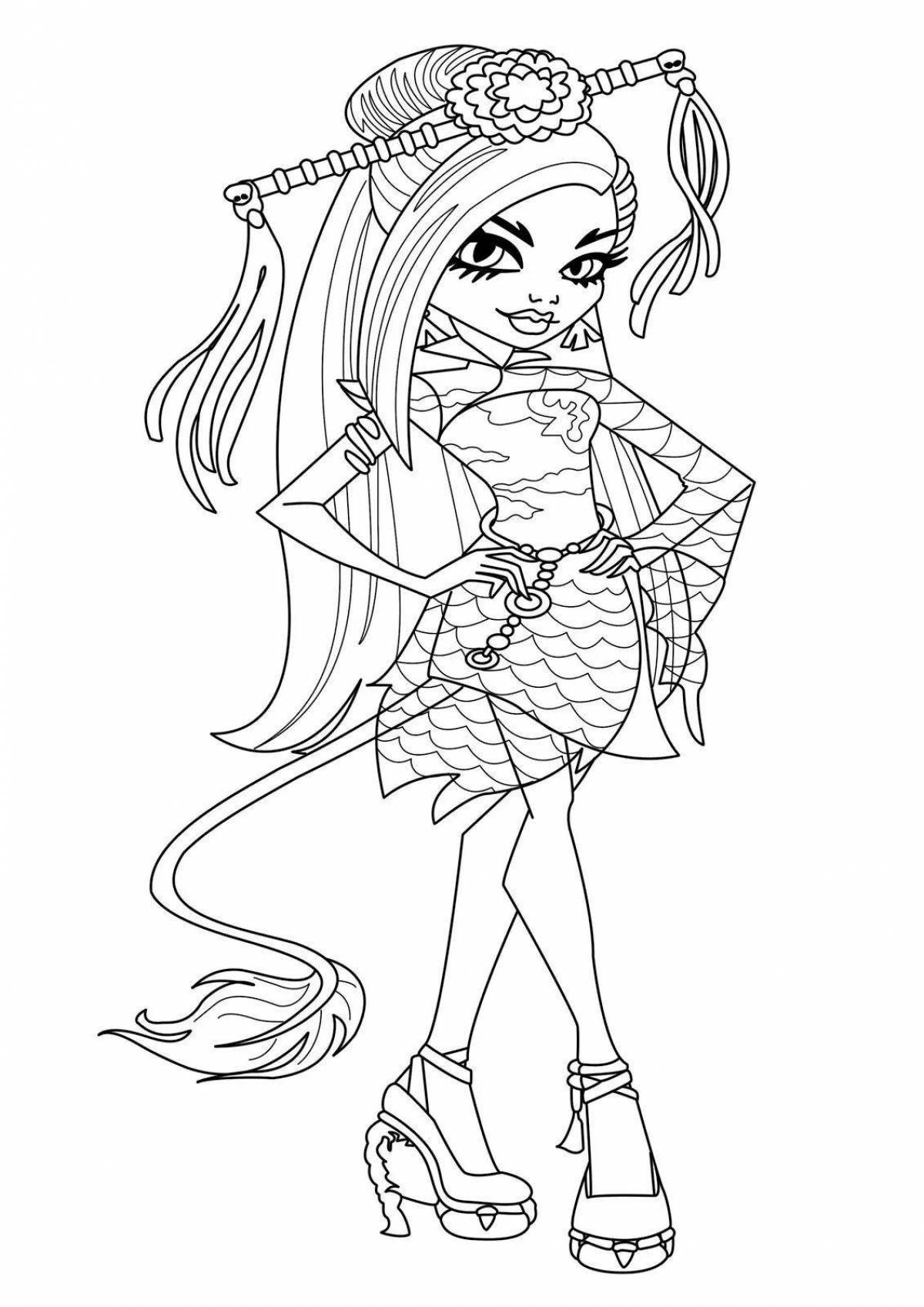 Великолепная раскраска monster high