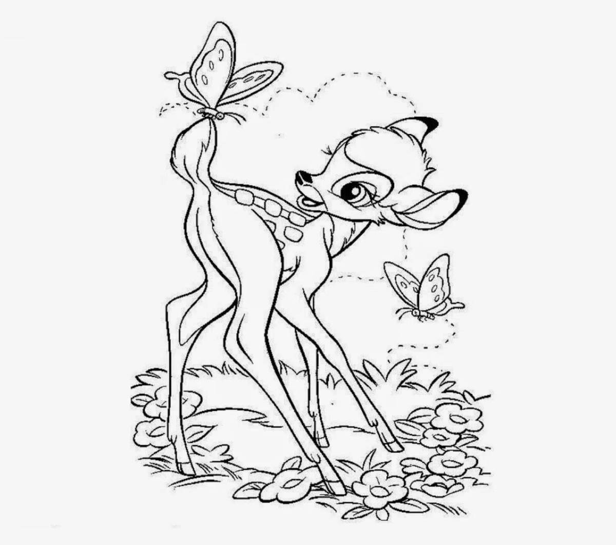 Violent bambi coloring book for 3-4 year olds
