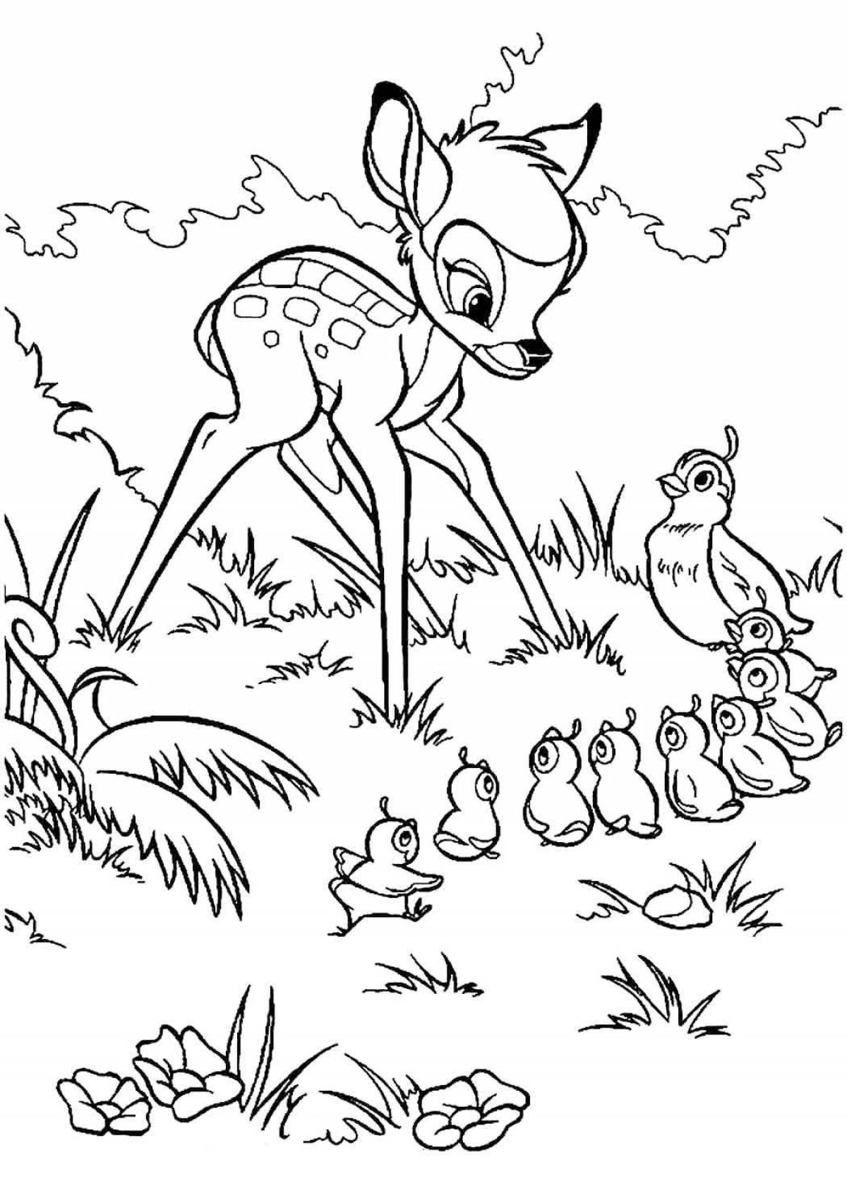 Incredible bambi coloring book for kids 3-4 years old