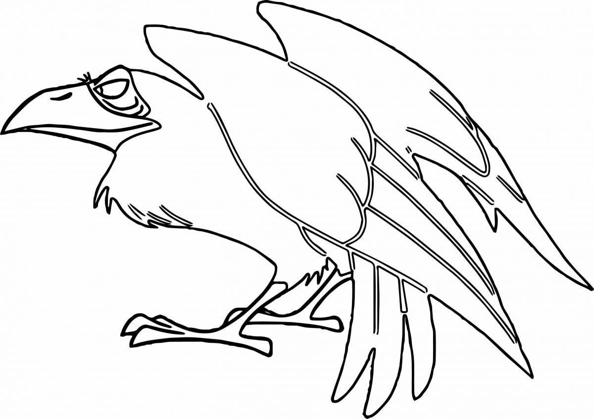 Adorable crow coloring book for 6-7 year olds