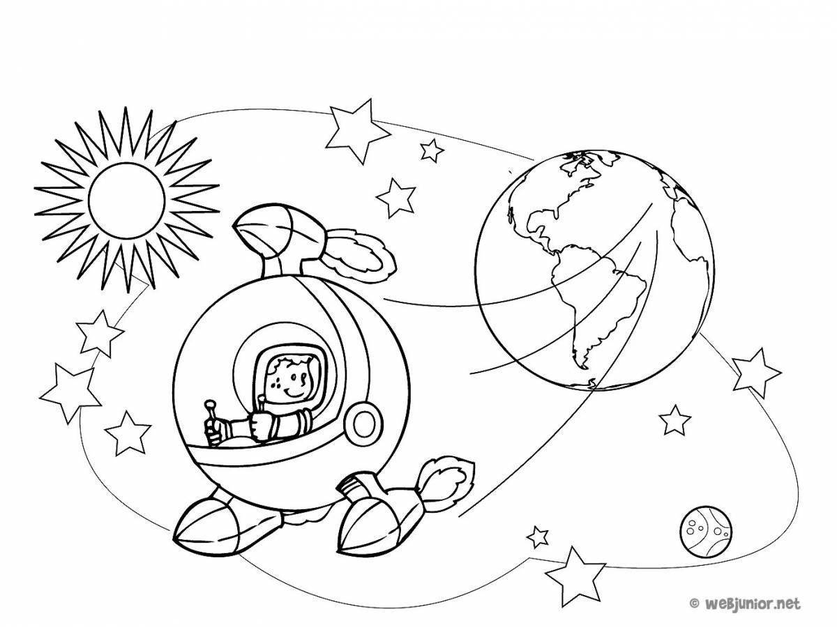 Планеты вокруг солнца раскраска для детей