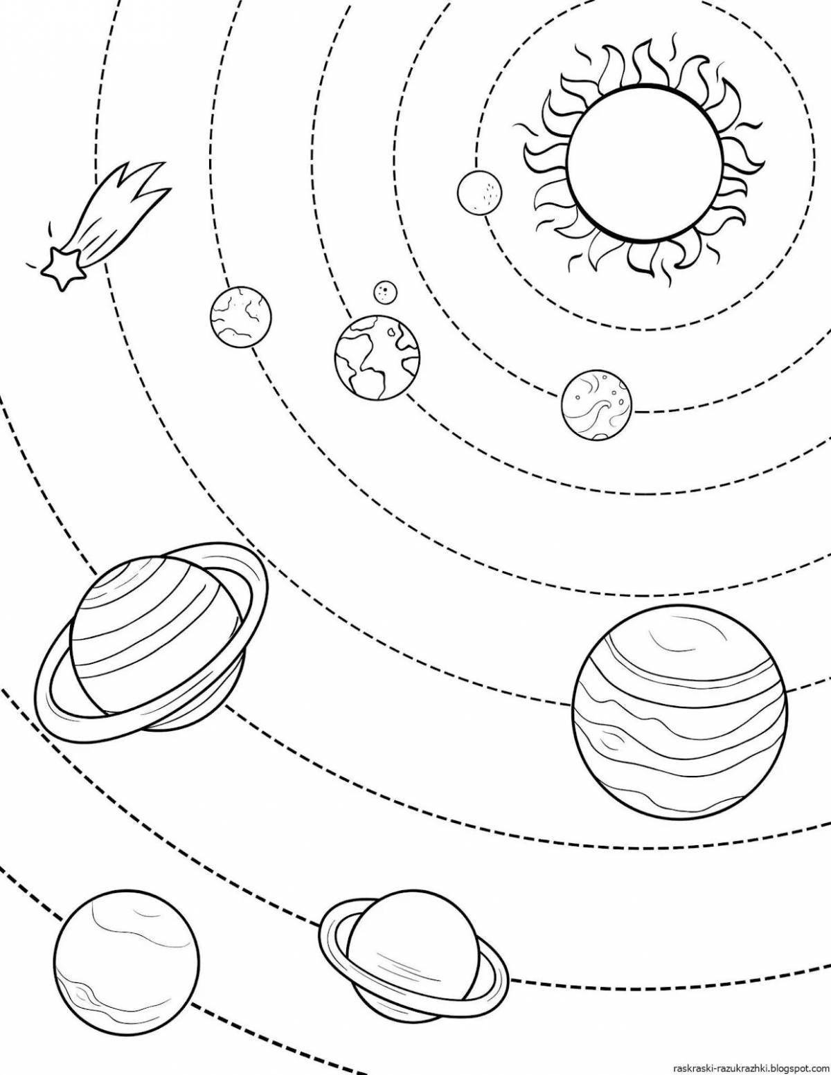 раскраска планеты для детей