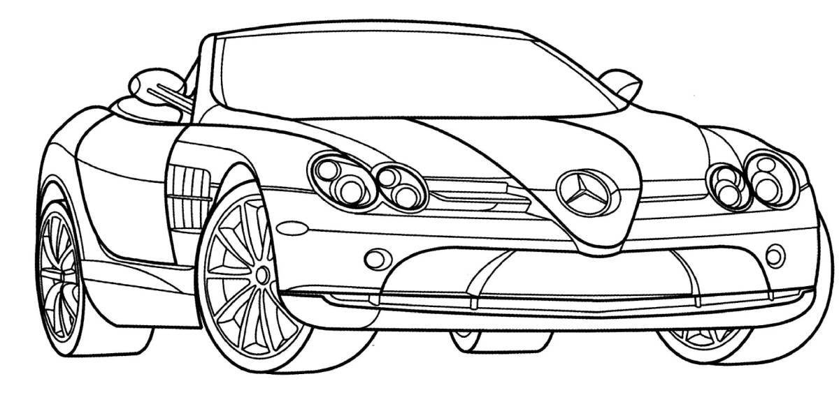 Outstanding racing car coloring book for kids